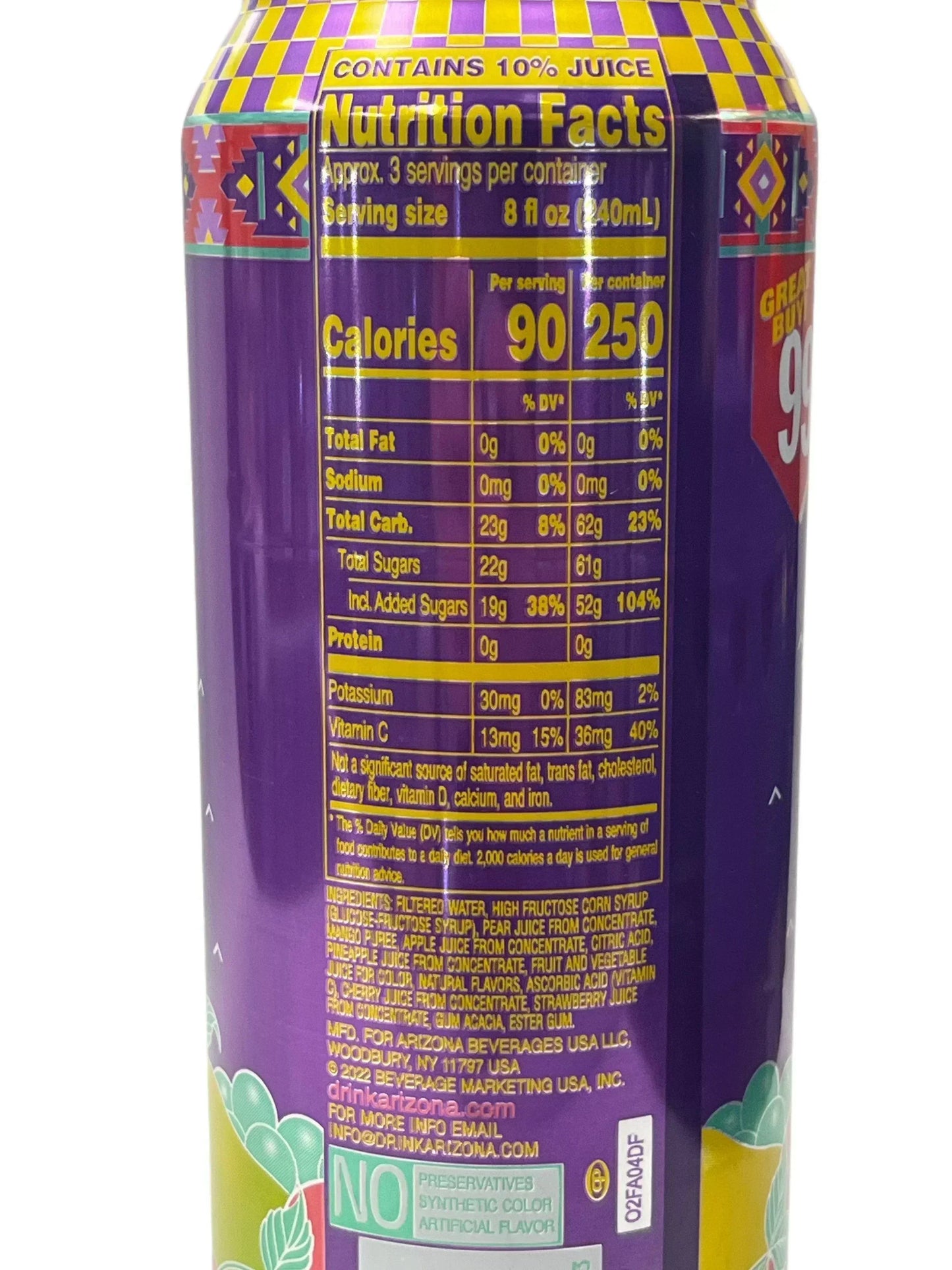 Punch aux fruits de l'Arizona 680 mL
