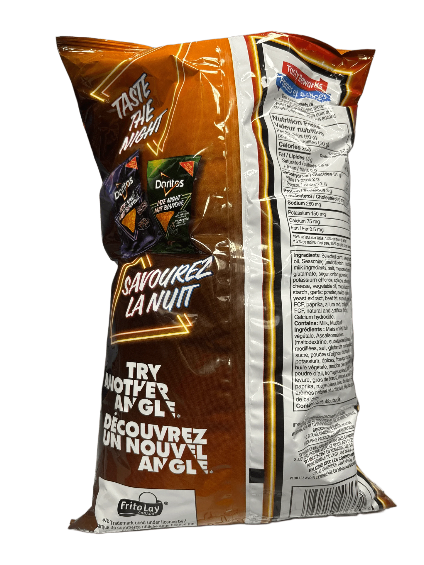 Doritos Late Night Sizzlin Cheese Burger 210G - Canadian Edition