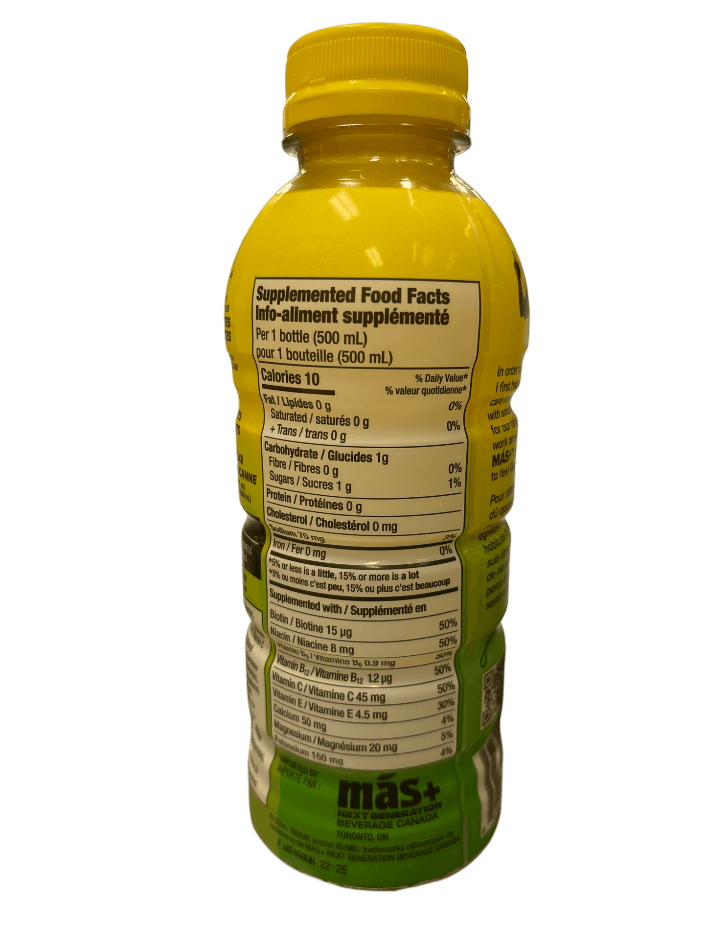 MAS By Messi Lemon Lime Drink 500ML *Bottle May Be Dented