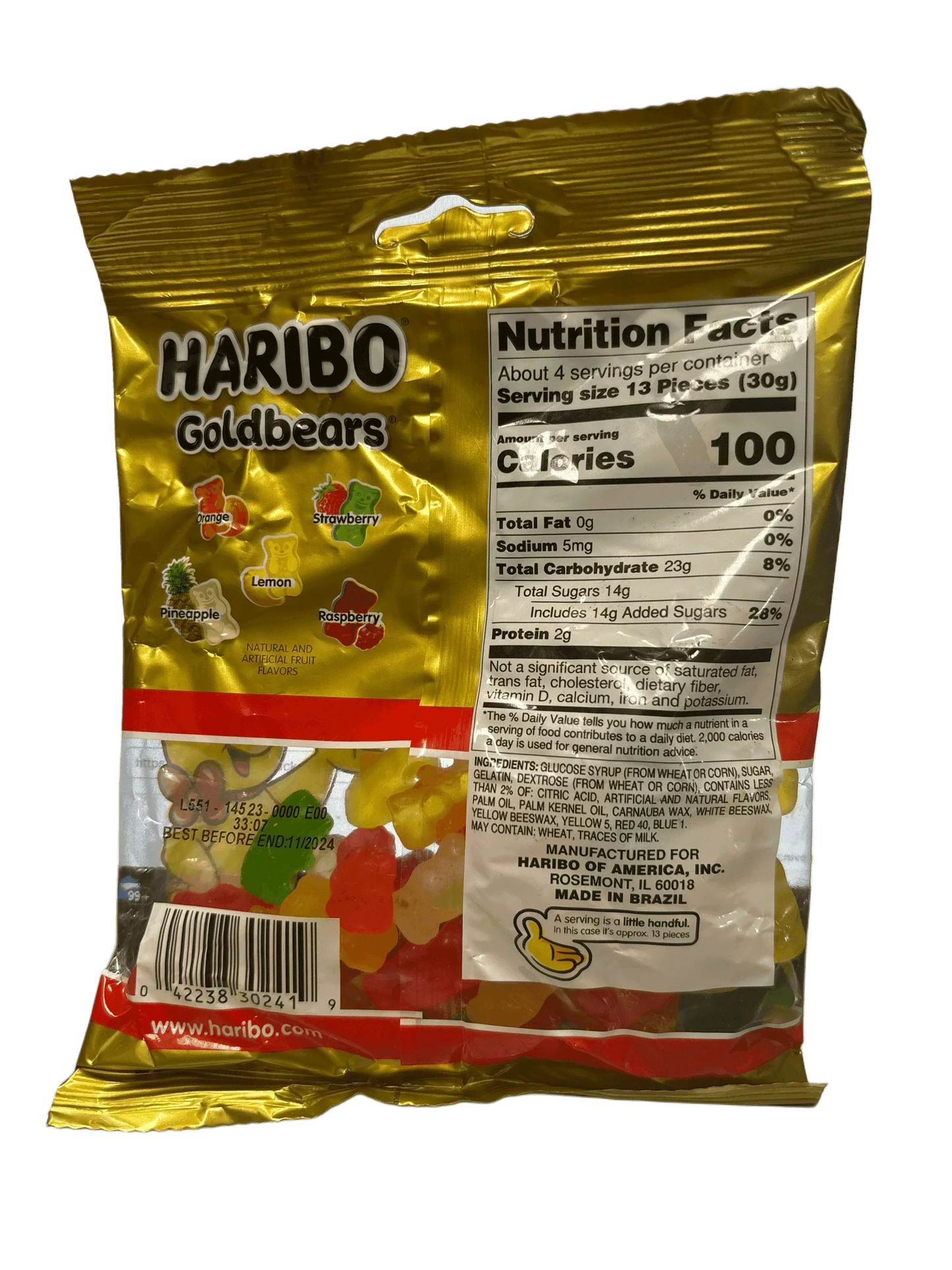 Caramelos de goma Haribo Gold Bears 4OZ