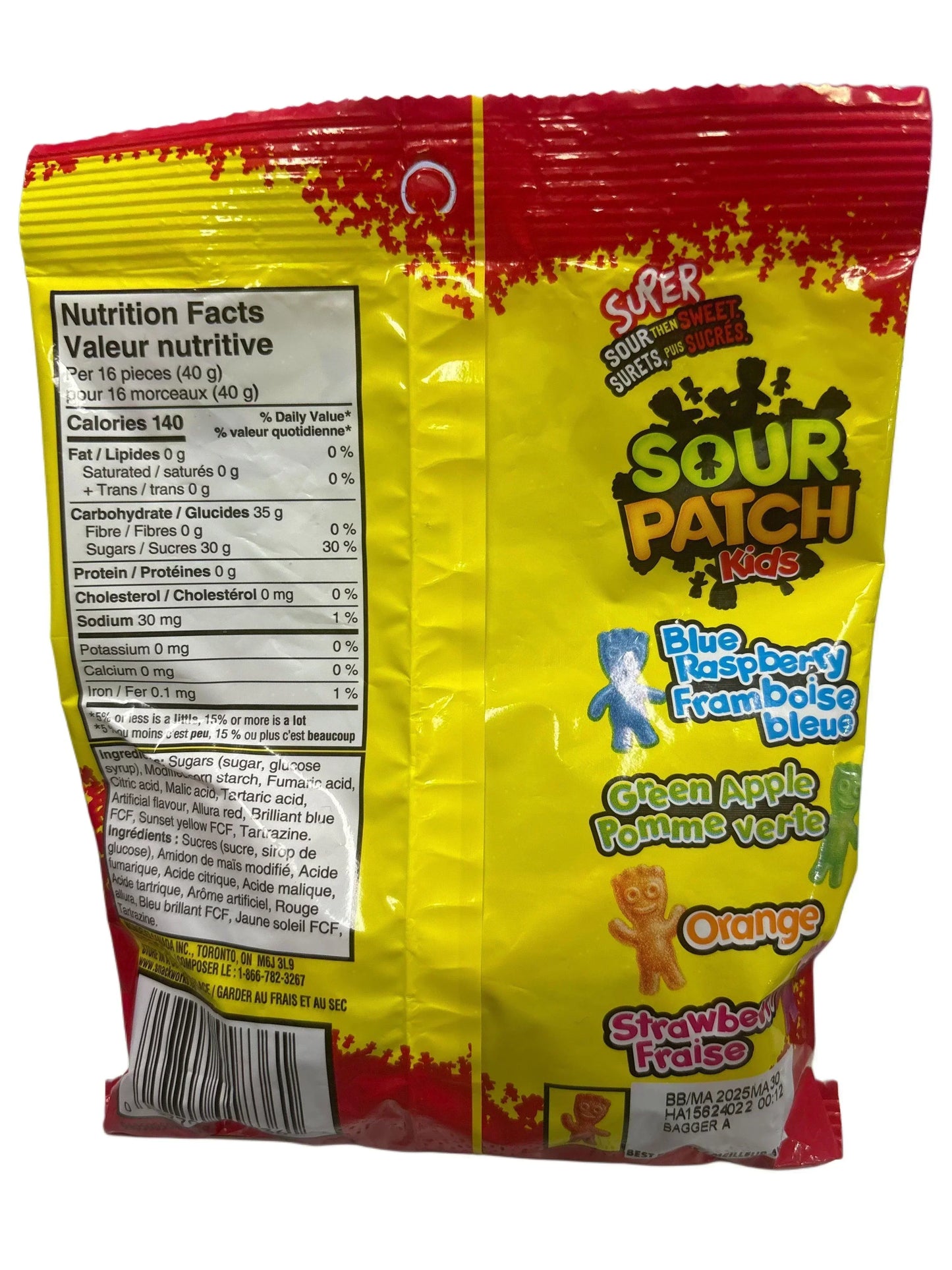 Bolsa de Caramelos Sour Patch Kids Extreme 150G