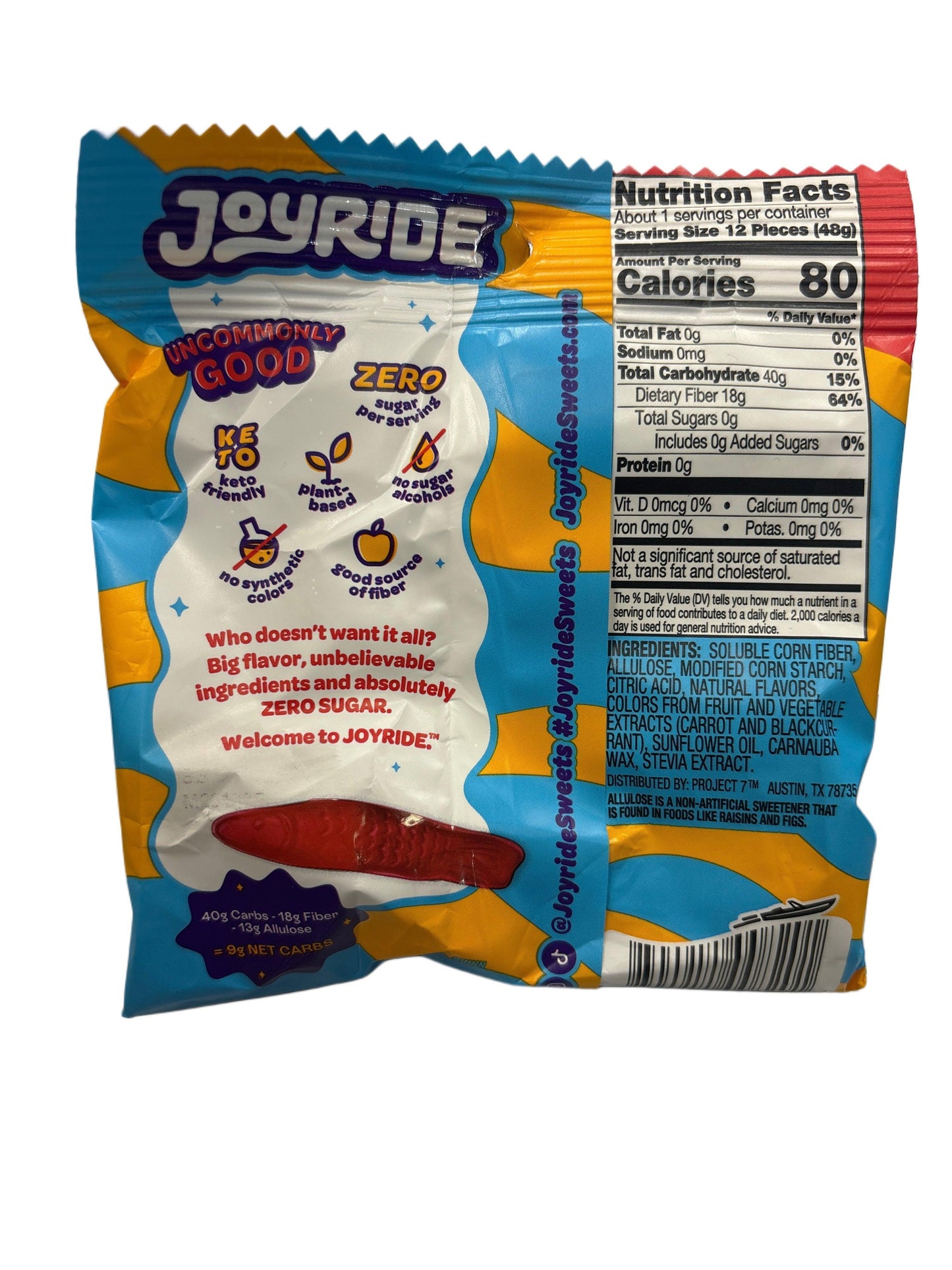 JOYRIDE Bonbon Gélifié Baie Peu Commun Zéro Sucre - 1.7OZ