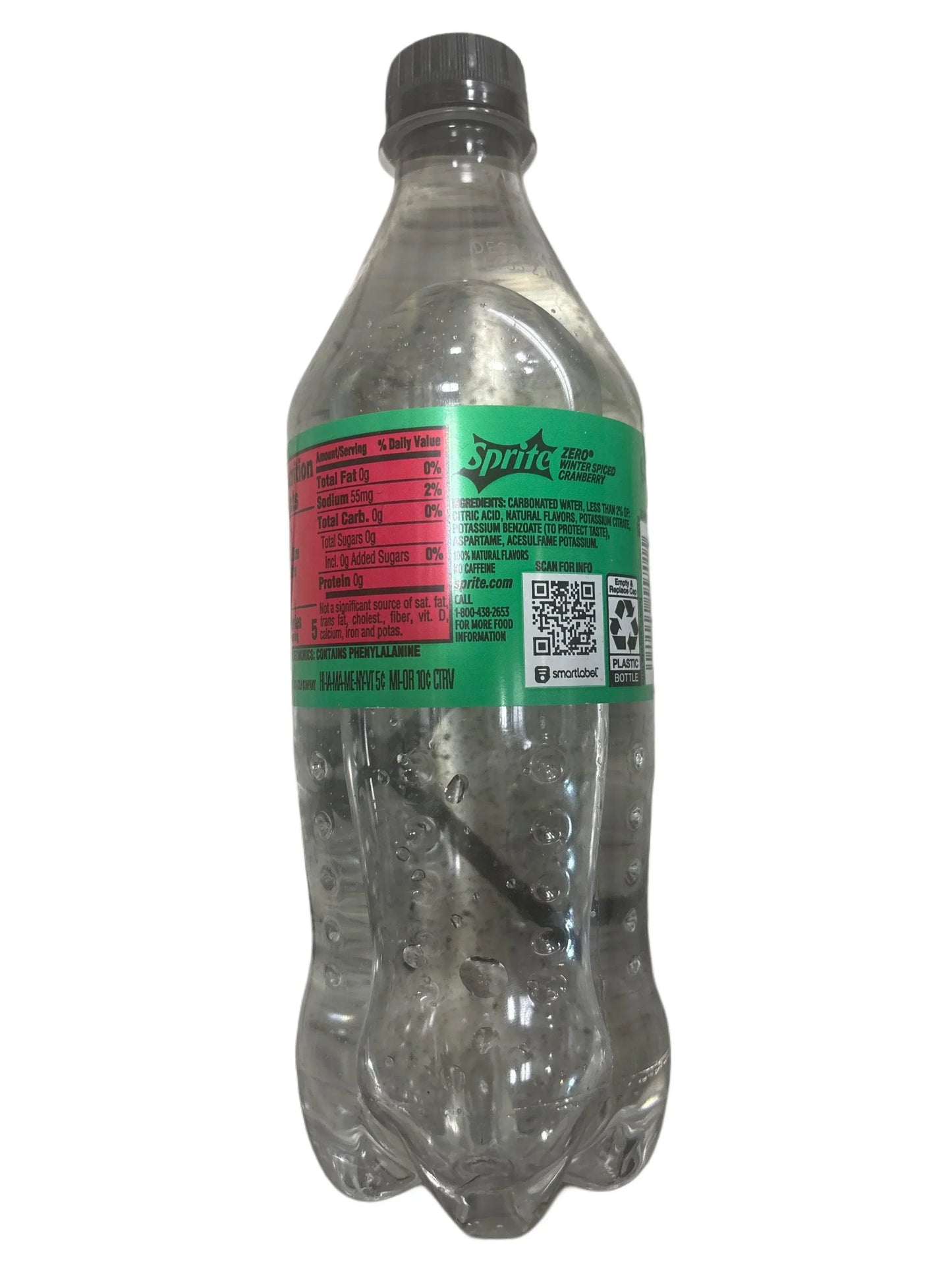 Sprite Zero Sugar Winter Spiced Cranberry Bottle 591ML BB 12/24