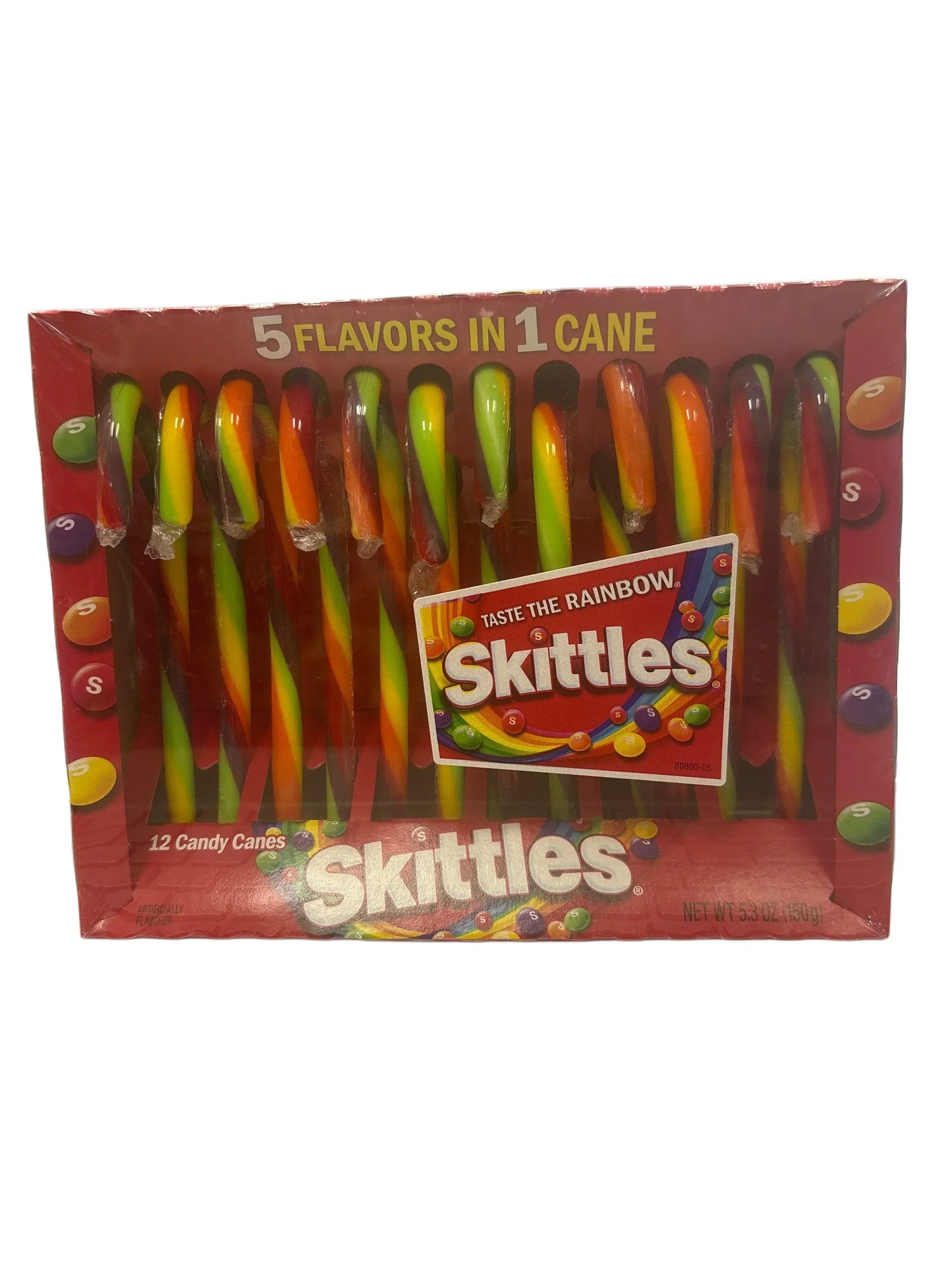 Skittles Weihnachtszuckerstangen – 12 Stück
