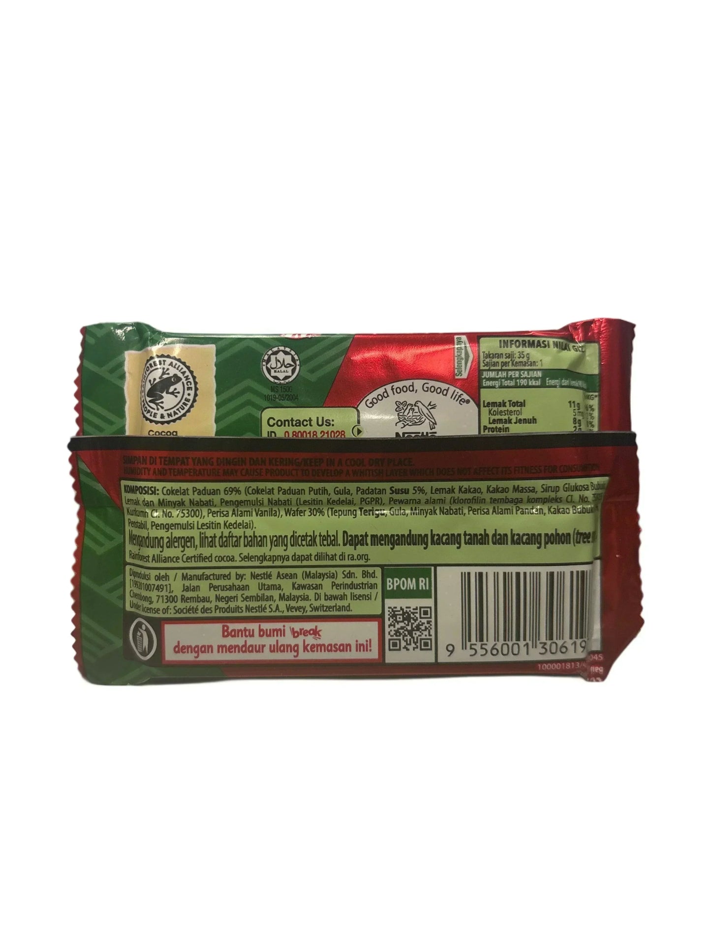 Barra de Chocolate Kit Kat Pandan 35G - Edición Malaya