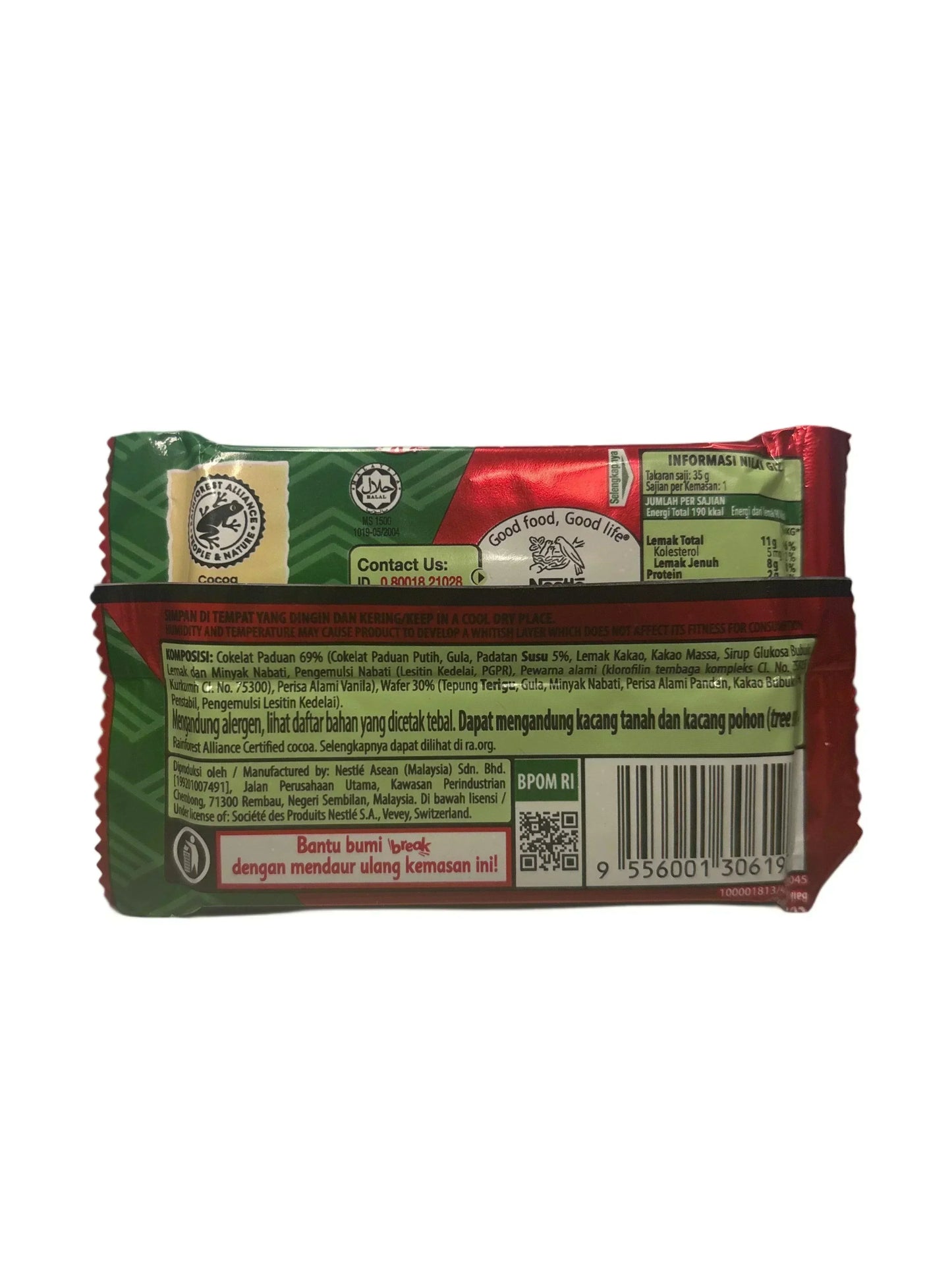 Barra de Chocolate Kit Kat Pandan 35G - Edición Malaya