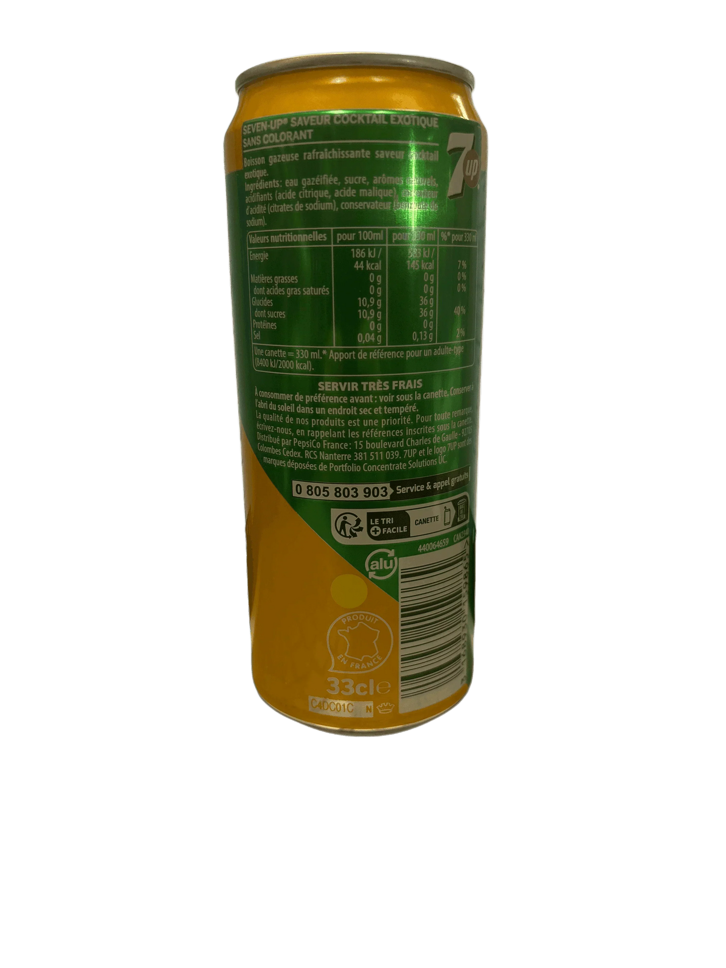 7UP Saveur Exotique 330ML - France Edition