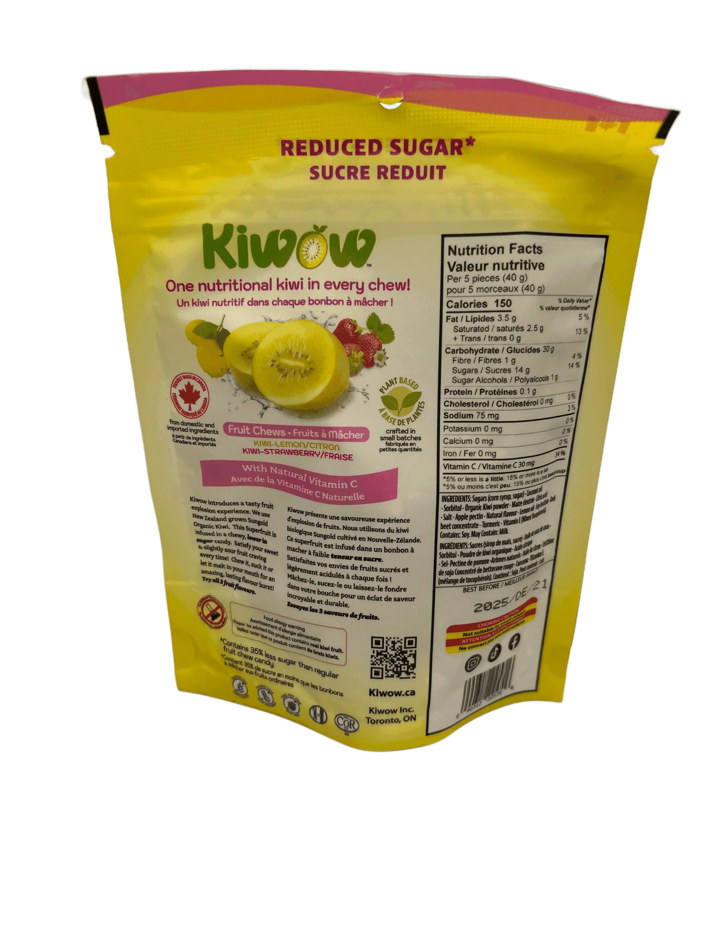 KIWOW Mixed Fruit Candy Bag 100G - Canadian Edition
