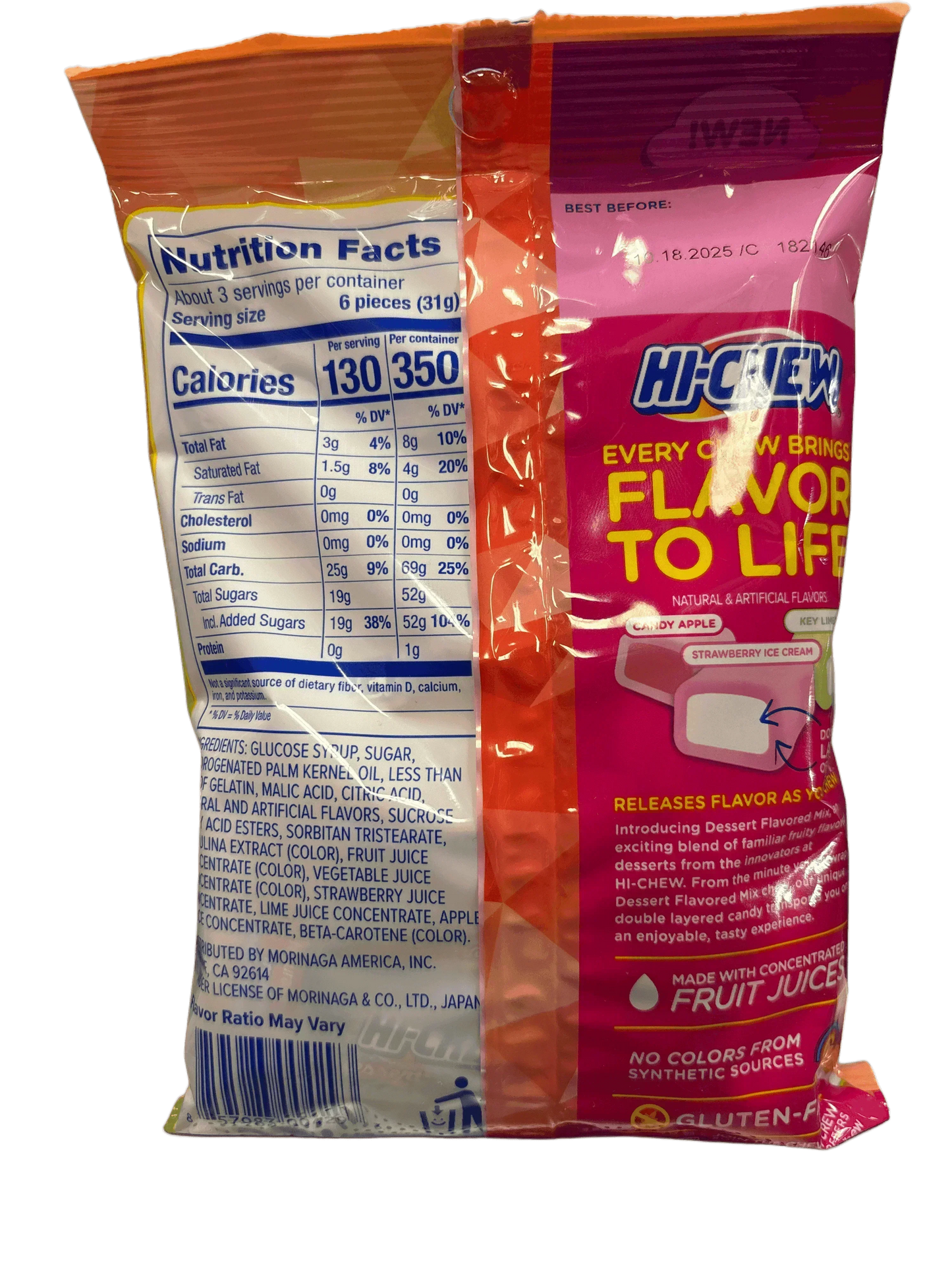Bolsa de caramelos mezcla de postres HI-CHEW 3OZ