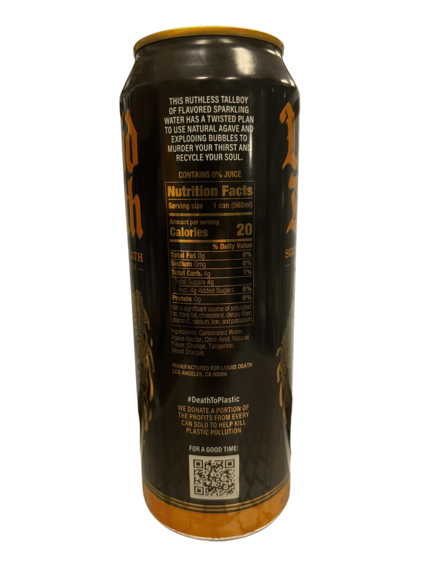 Liquid Death Sparkling Squeezed To Death Drink 568ML