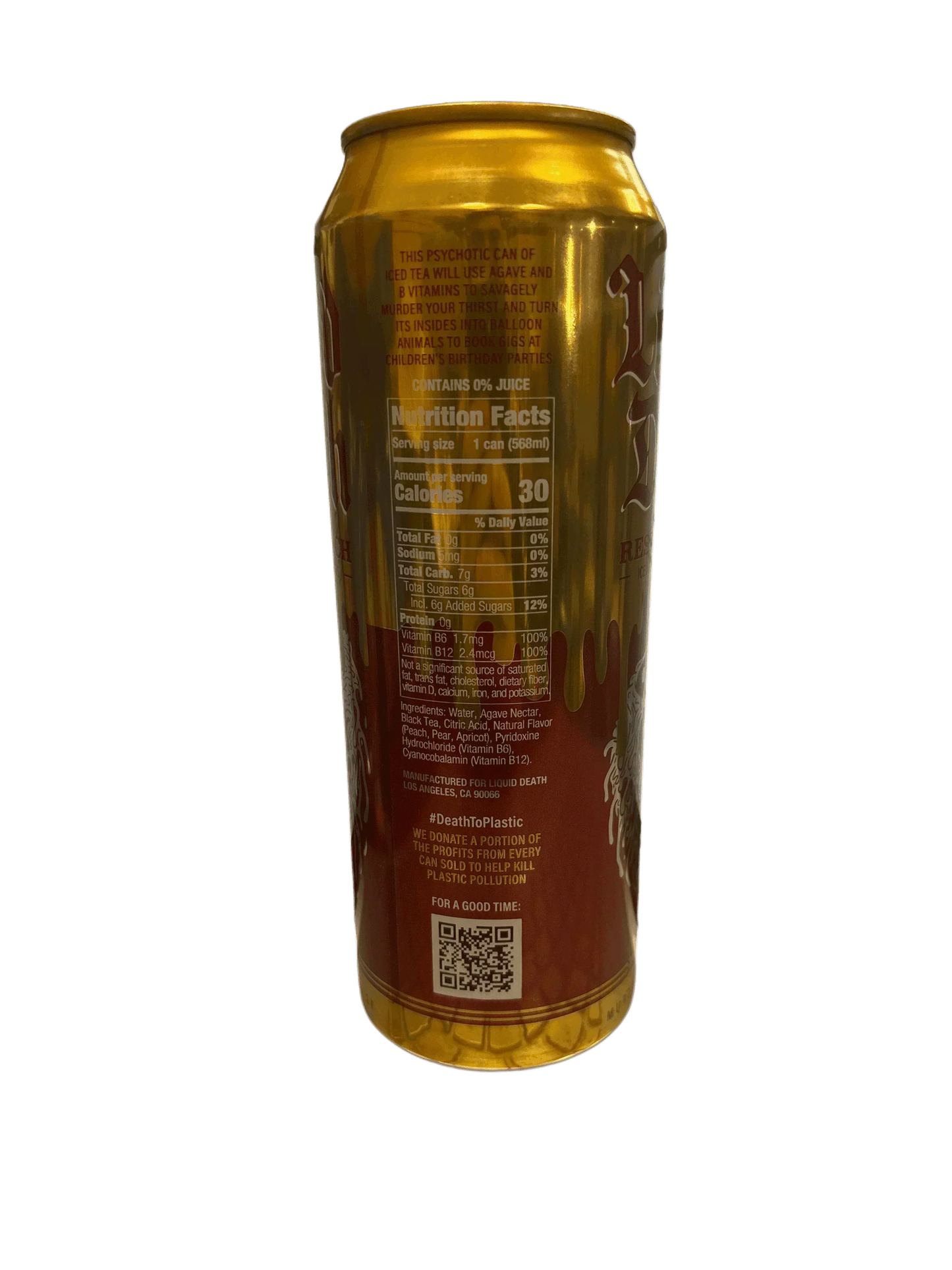 Liquid Death Rest In Peach Drink 568ML