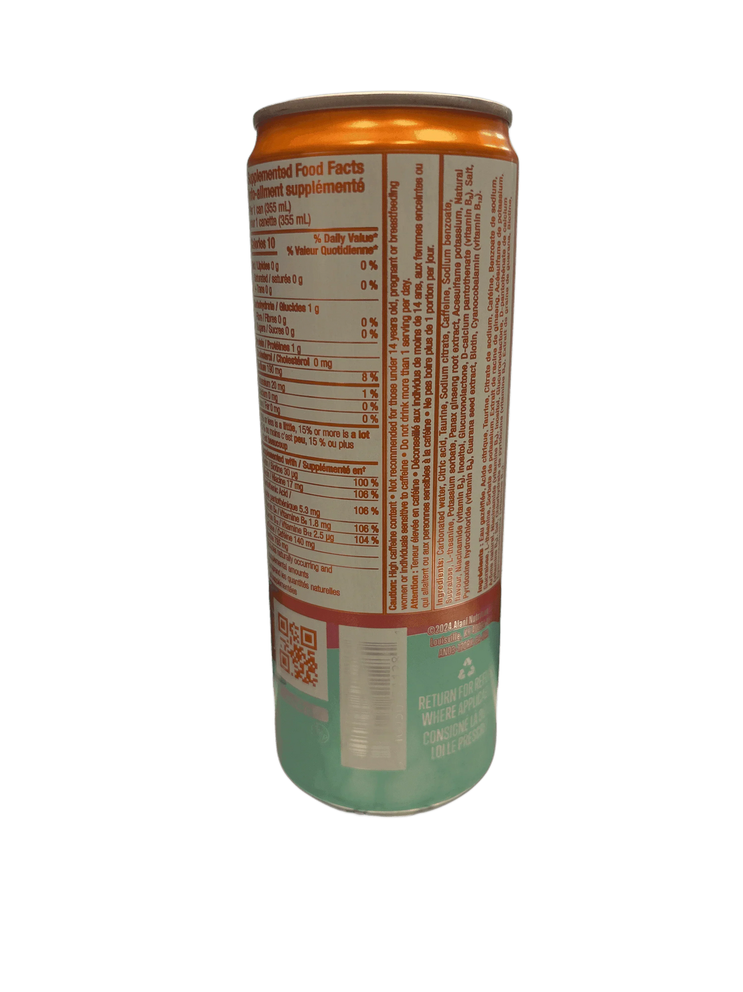Alani Nu Orange Kiss Energy Drink 355ML