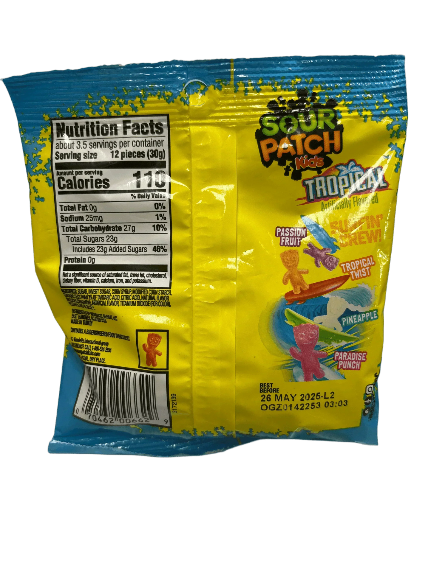 Sour Patch Tropical Candy Bag 3.6OZ