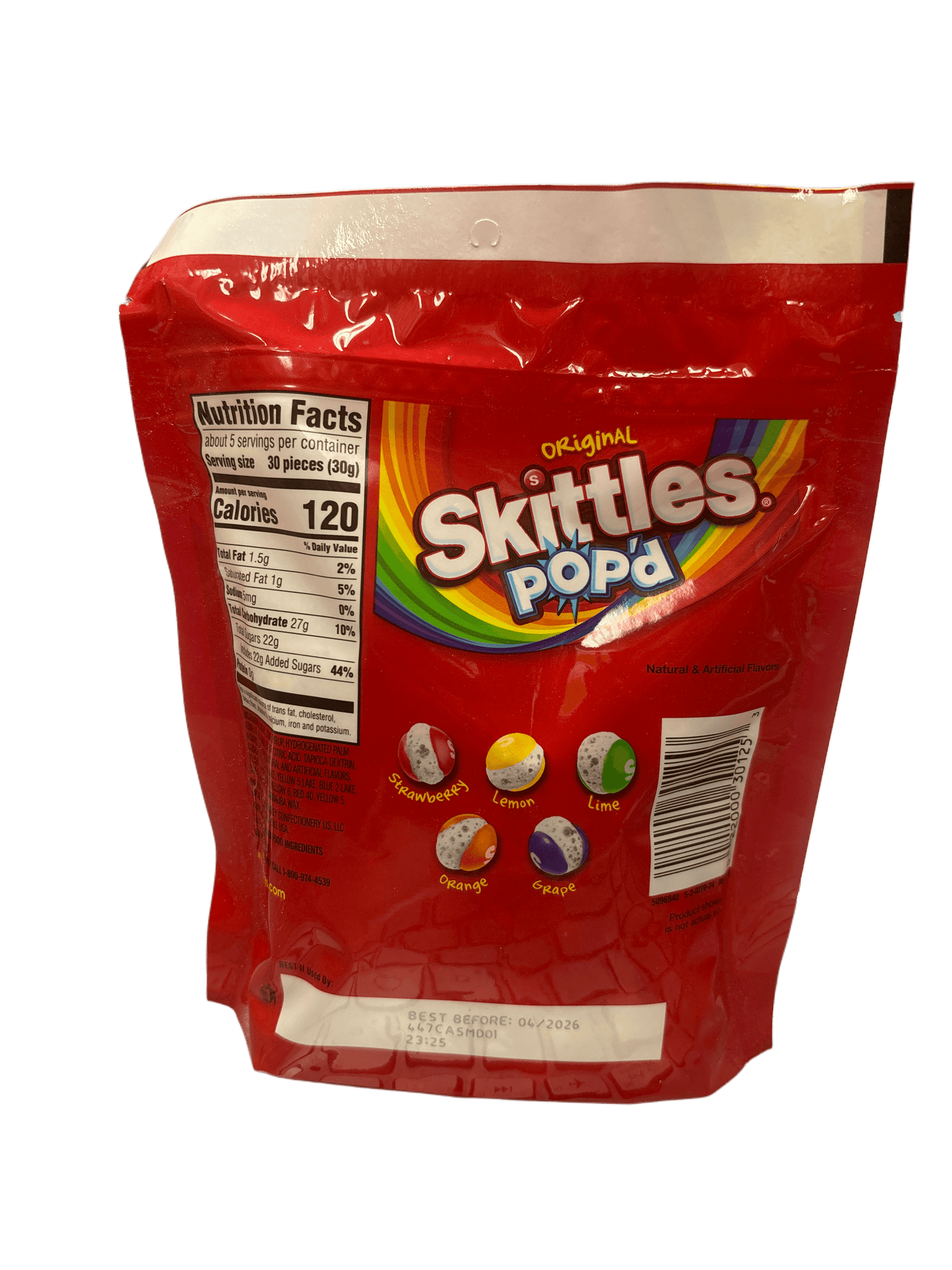 Skittles Original POP'D Doce Liofilizado Saco 5.5OZ