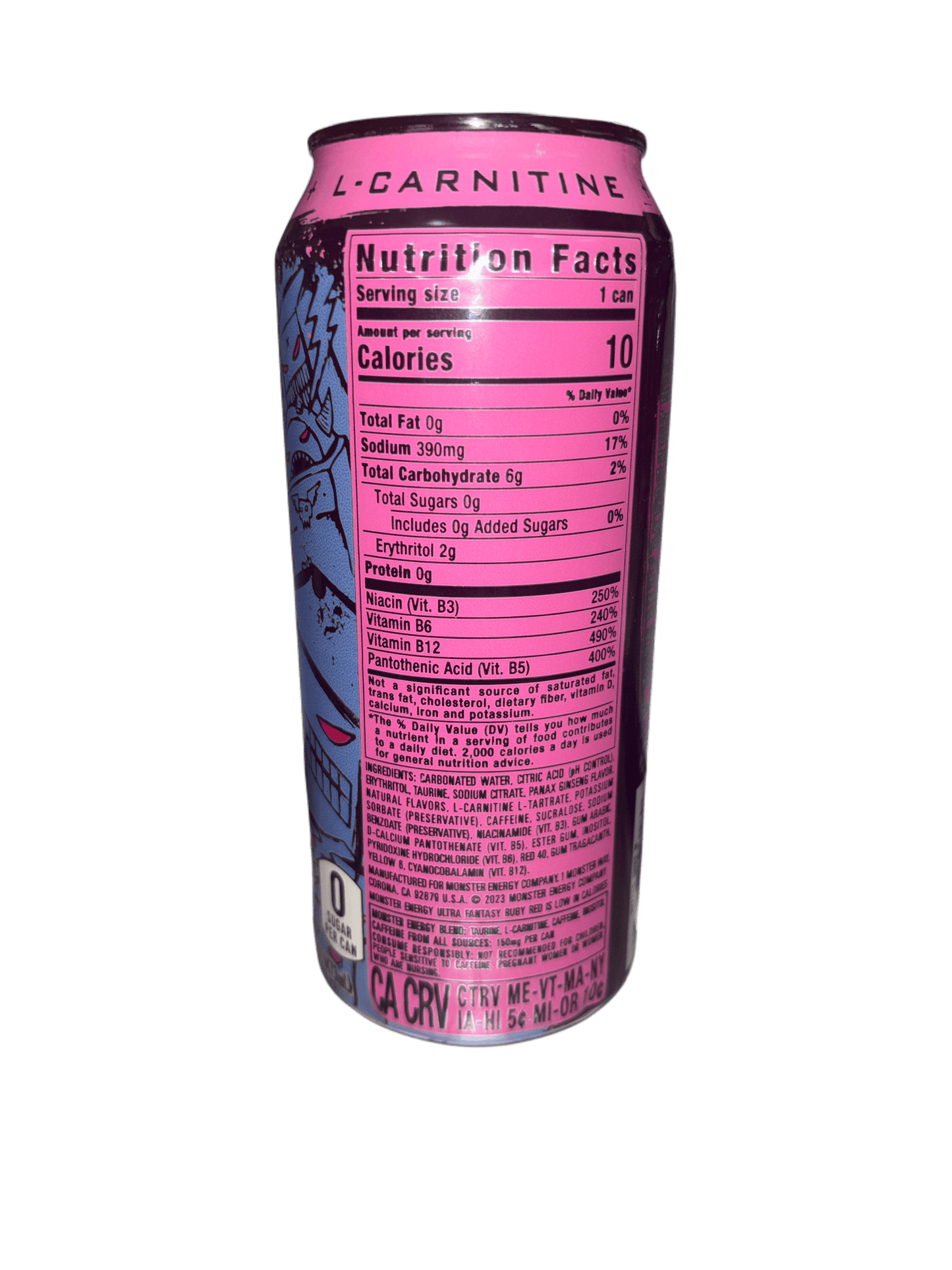 Monster Energy Zero Sugar Ultra Fantasy Ruby Red Drink 473ML