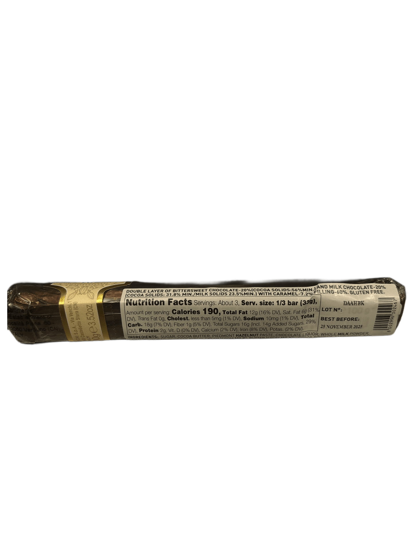 Venchi Nougatine Chocolate 3.52OZ - Italy Edition