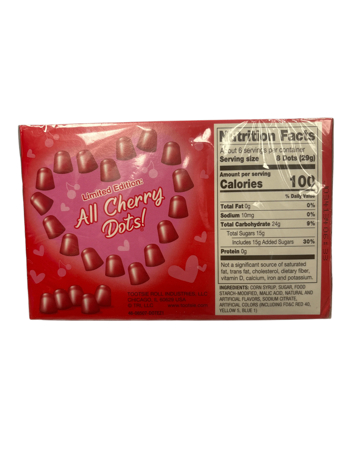 DOTS Valentines All Cherry Gummy Candy 6OZ