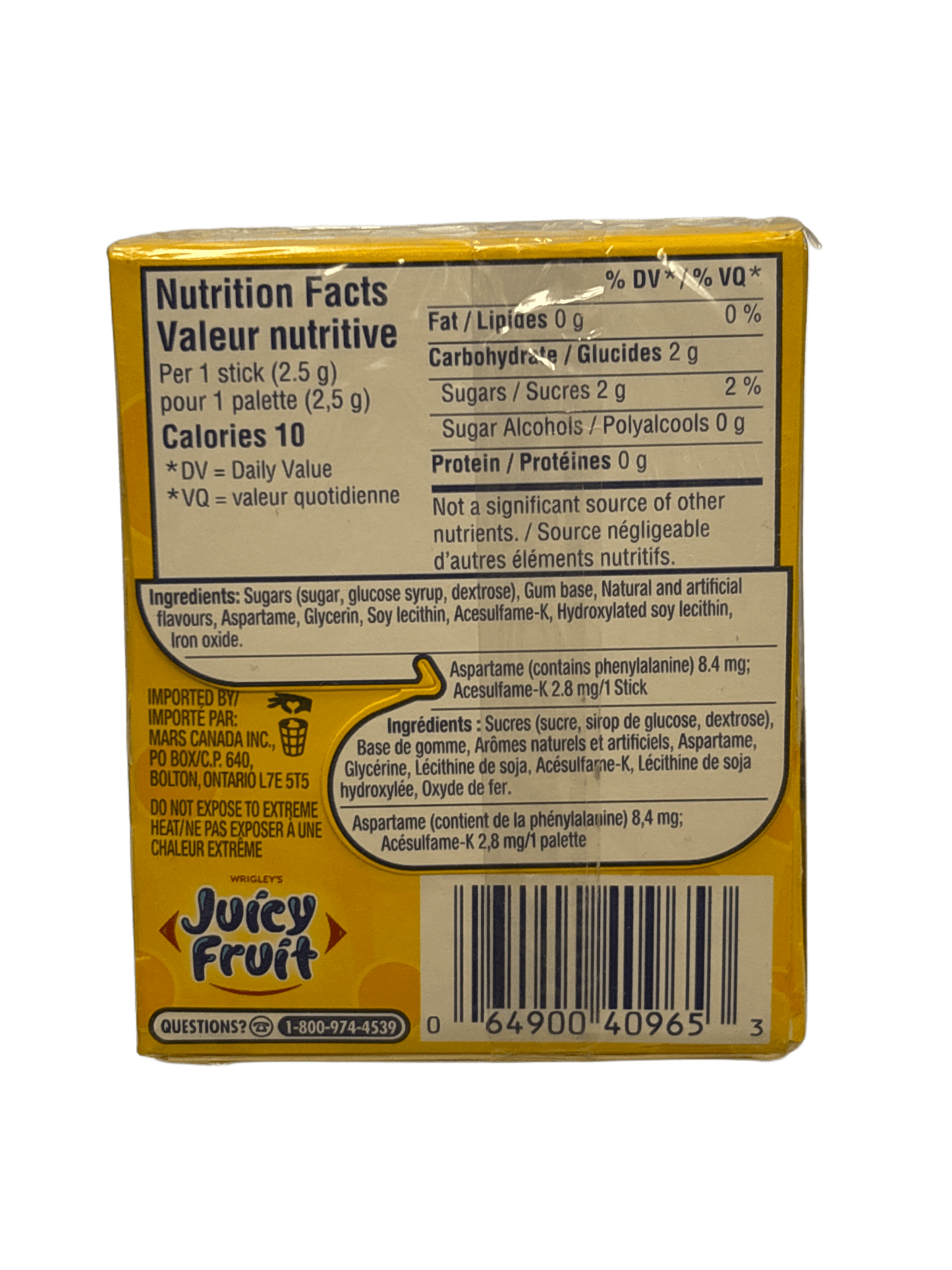 Wrigley's Juicy Fruit The Original 15 Sticks