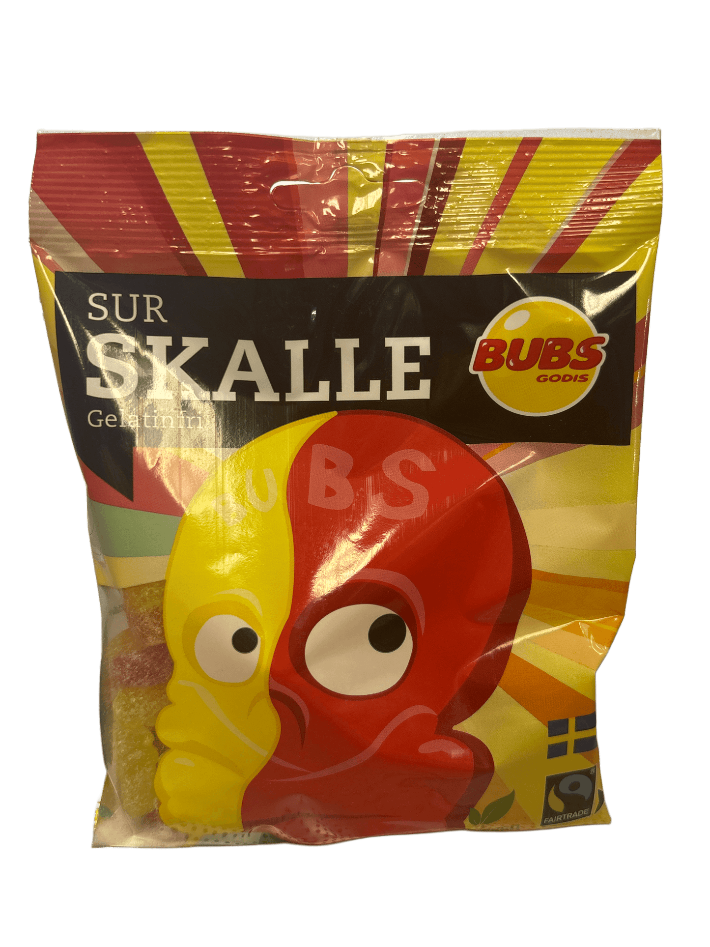 BUBS Godis Sur SKALLE Candy Bag 90G - Sweden Edition
