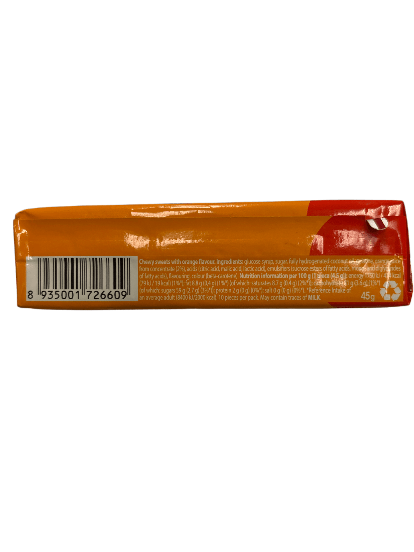 Chupa Chups Incredible Chew Soft Candy Orange 45G