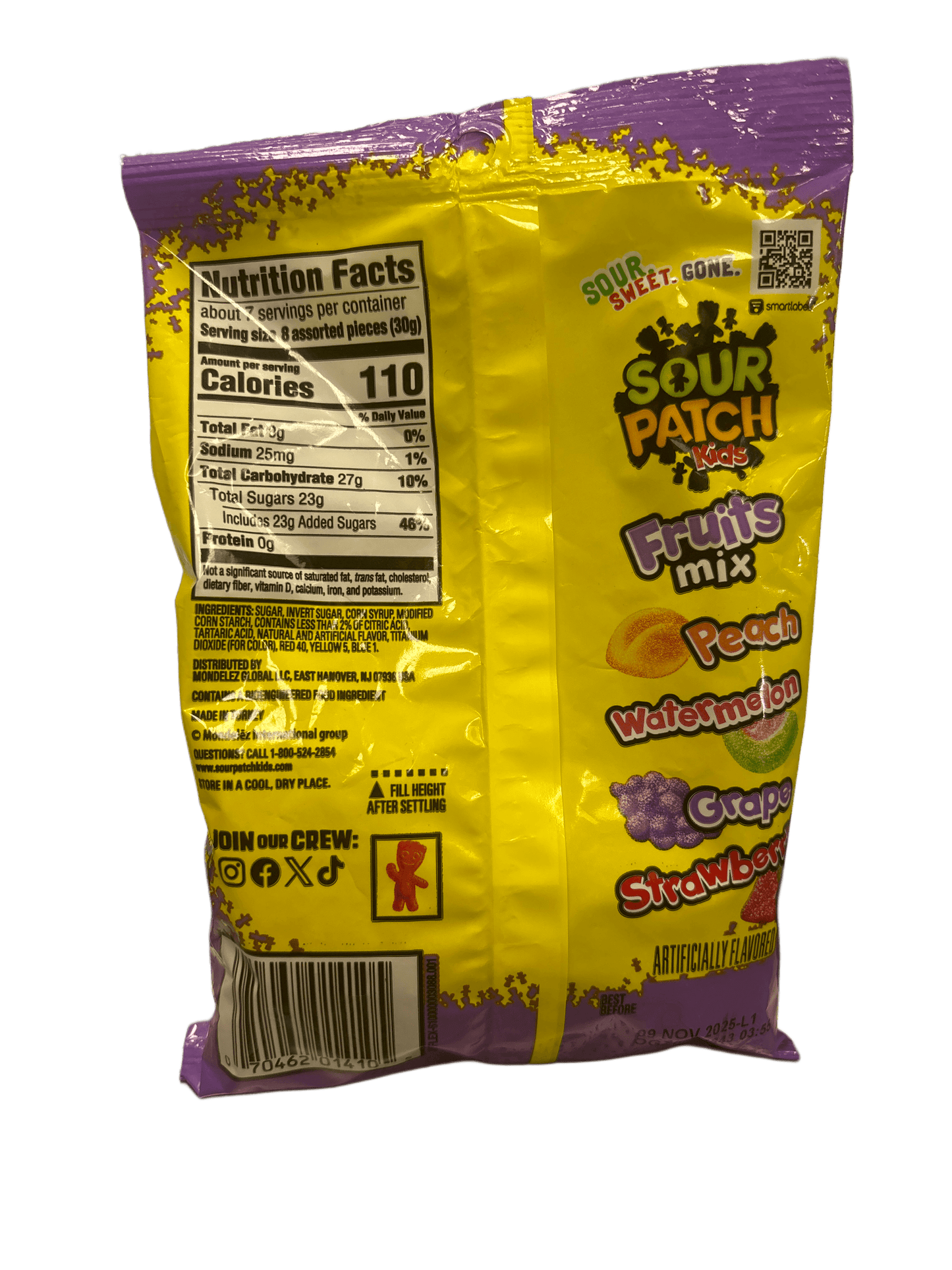 Sour Patch Kids Fruits Mix - Not So Sour Candy Bag 7.35OZ