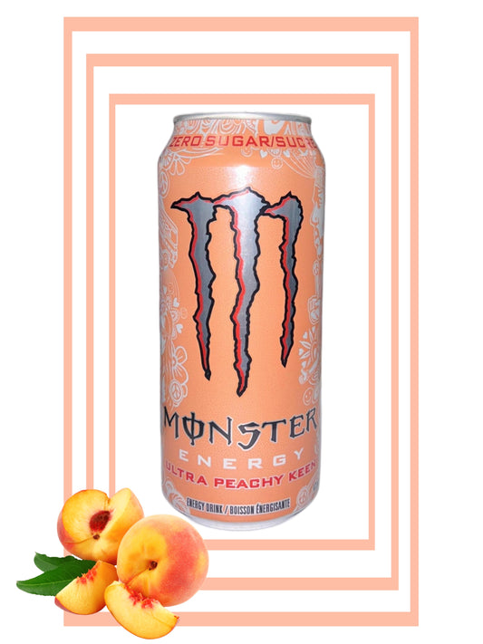 Get Your Peachy Boost with Monster Ultra Peachy Keen Energy Drink - Extreme Snacks