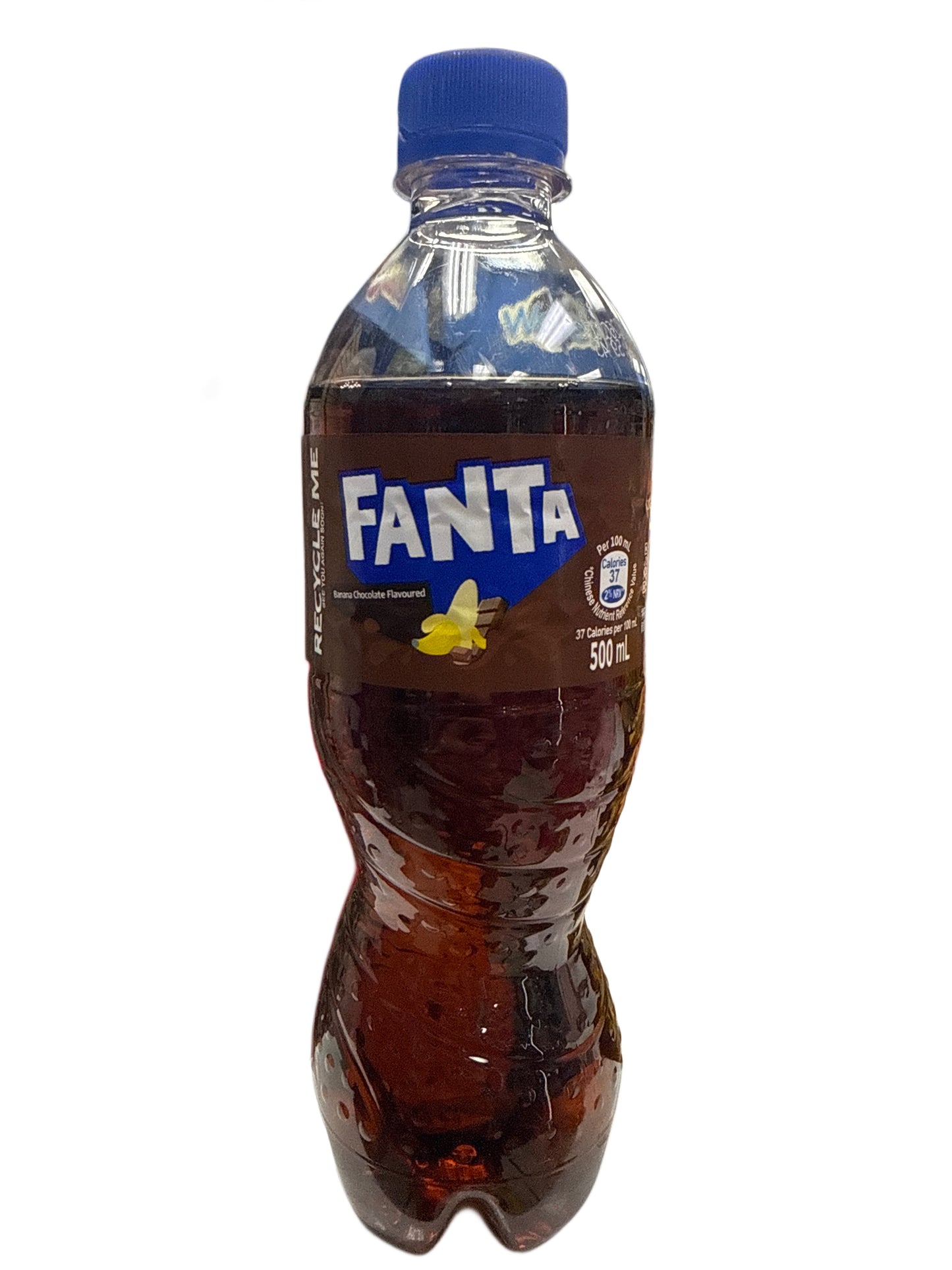 Botella de refresco con sabor a plátano y chocolate Fanta 500ML - Edición china