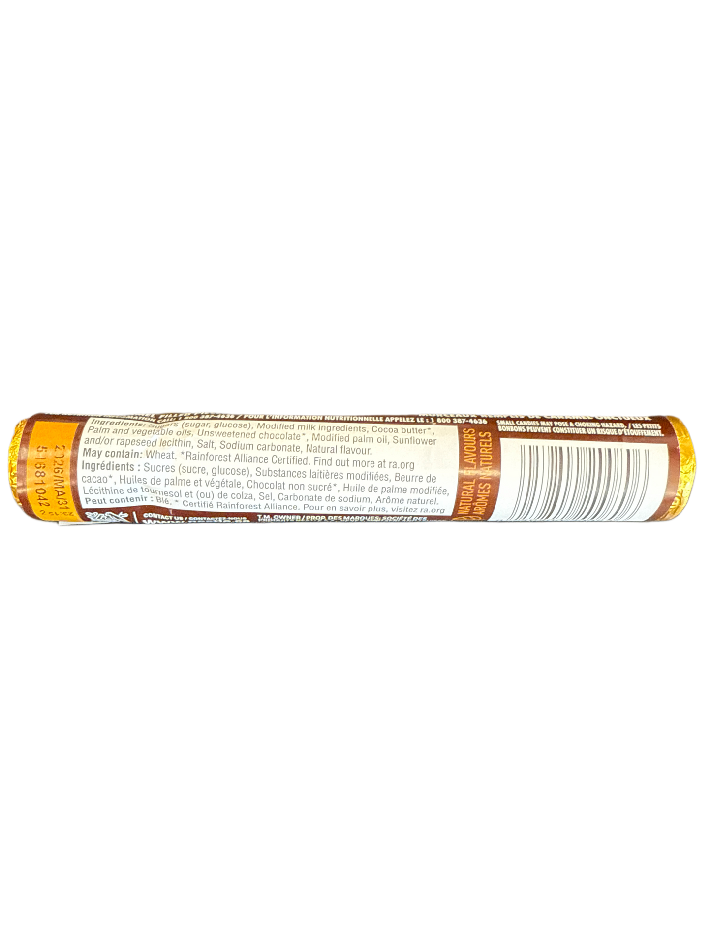 Rolo Cioccolato Morbido Pezzi Ripieni di Caramello 52G - Edizione Canadese