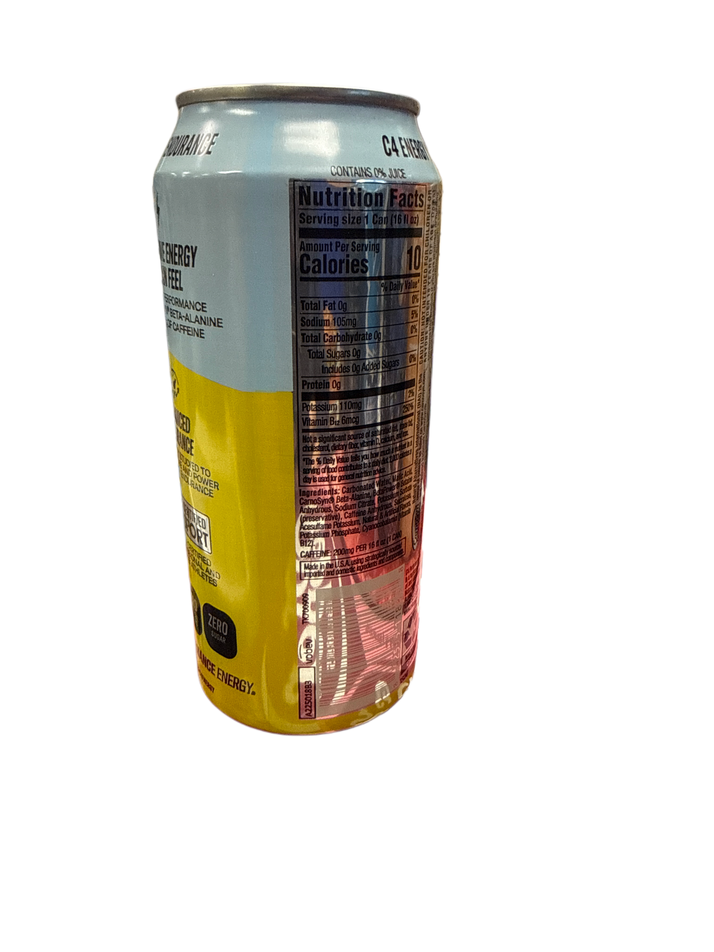 C4 Zero Sugar Arctic Snow Cone Energy Drink 473ML - International Edition