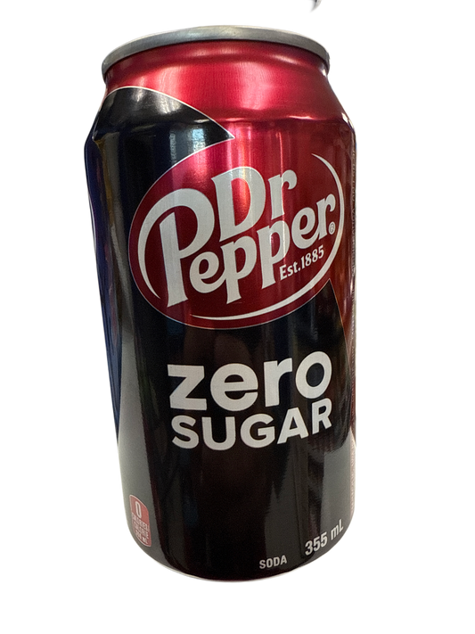 Dr Pepper Zero Sugar Can 355ML – Canadian Edition Rare Zero-Calorie Soda
