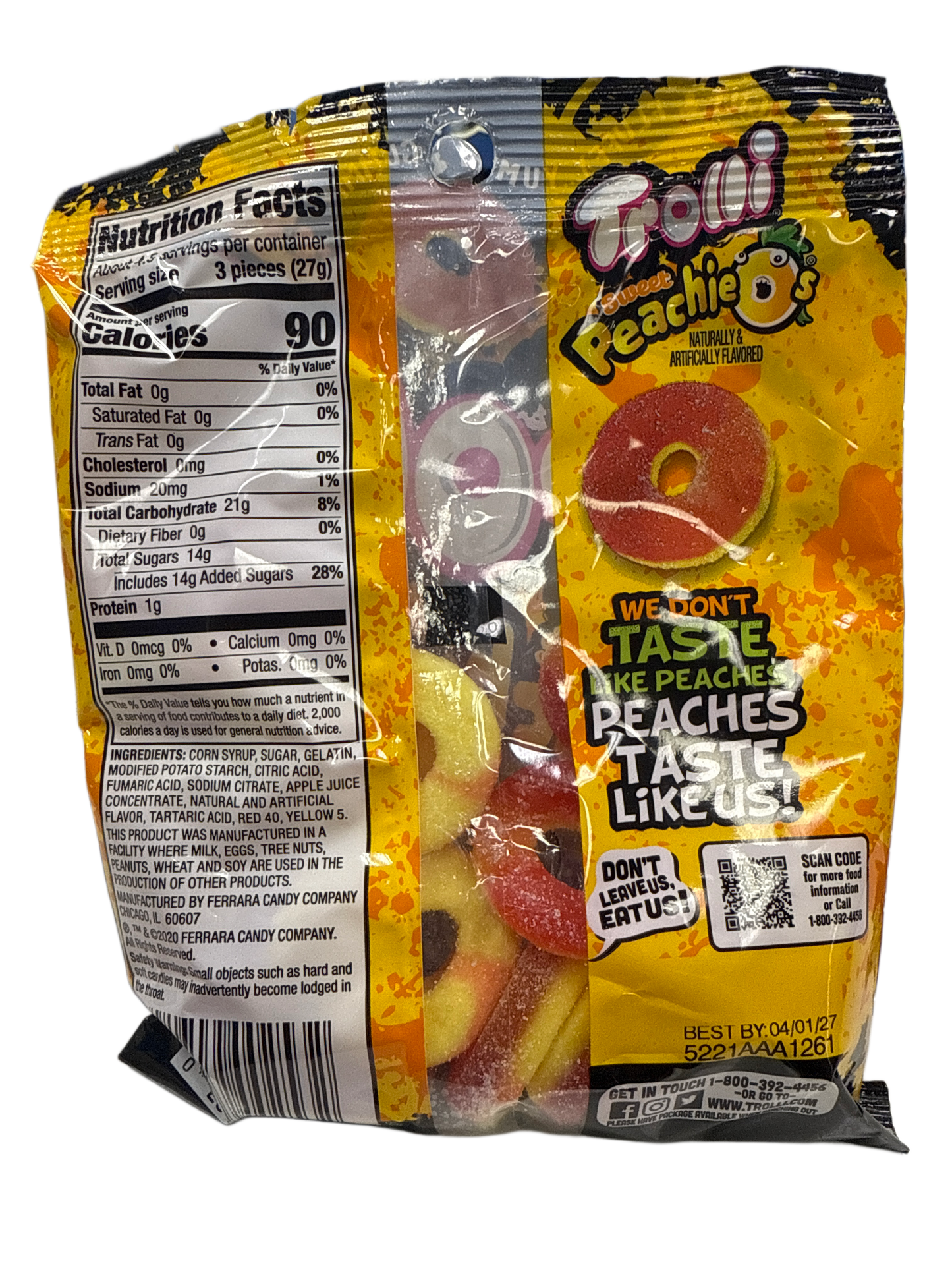 Trolli Sweet Peachy O'S 120G - U.S Edition