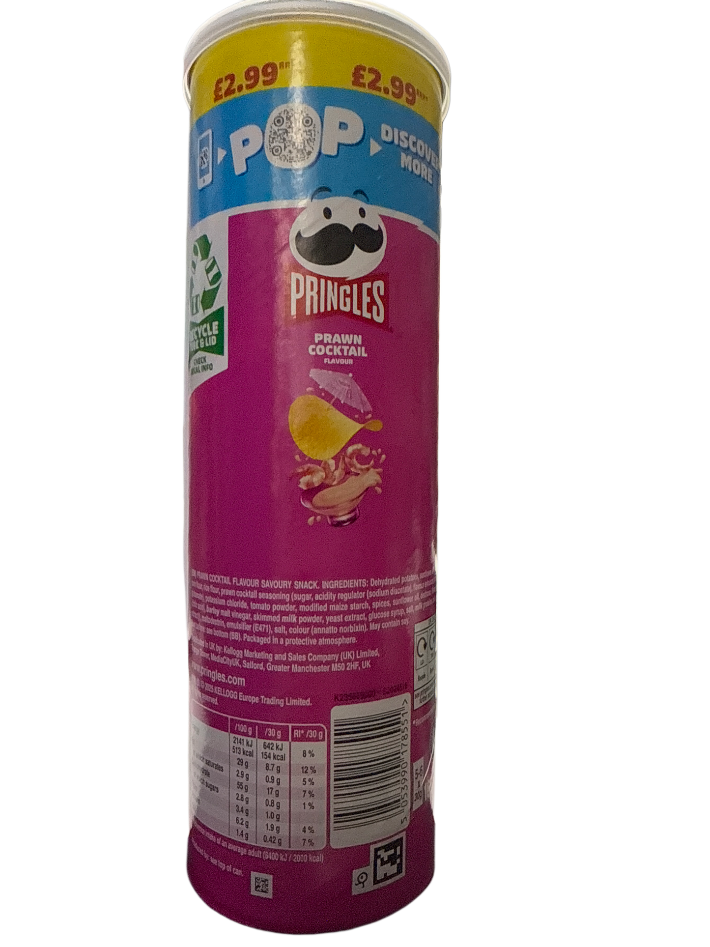 Pringles Prawn Cocktail 165G - U.K Edition