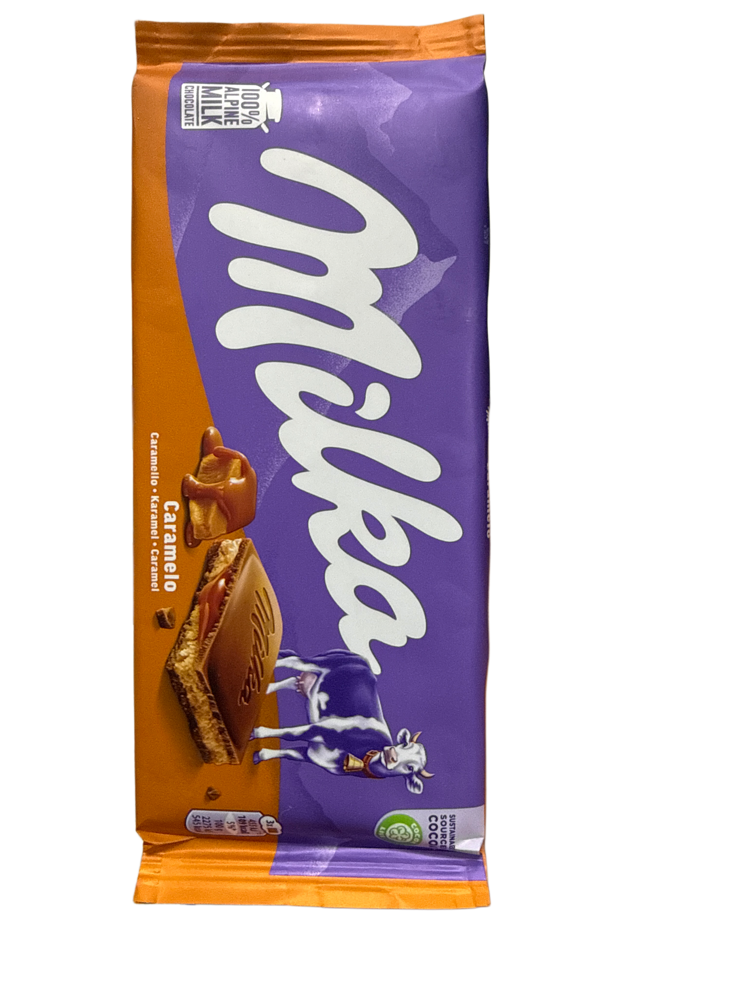 Milka Karamel Chocoladereep 100G - Belgische Editie