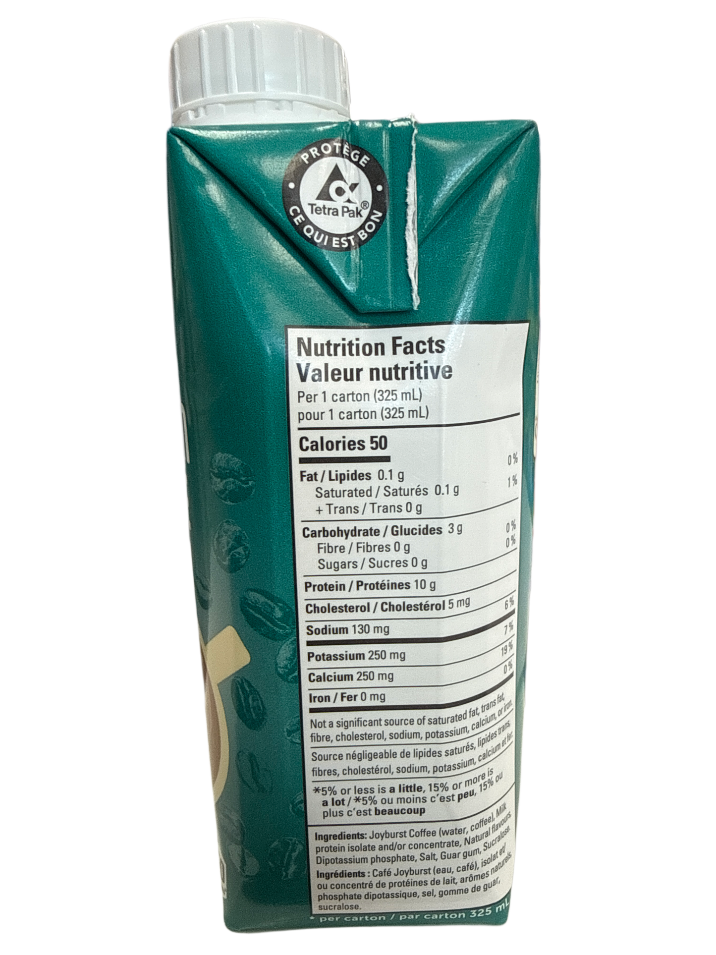 Joy Burst Mocha Frappe 10 Gram Protein Shake 325ML - Canadian Edition