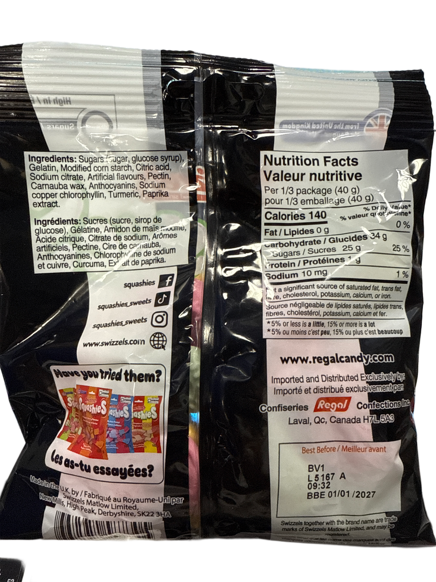 Squashies Skeletons Halloween Candy 120G - U.K Edition