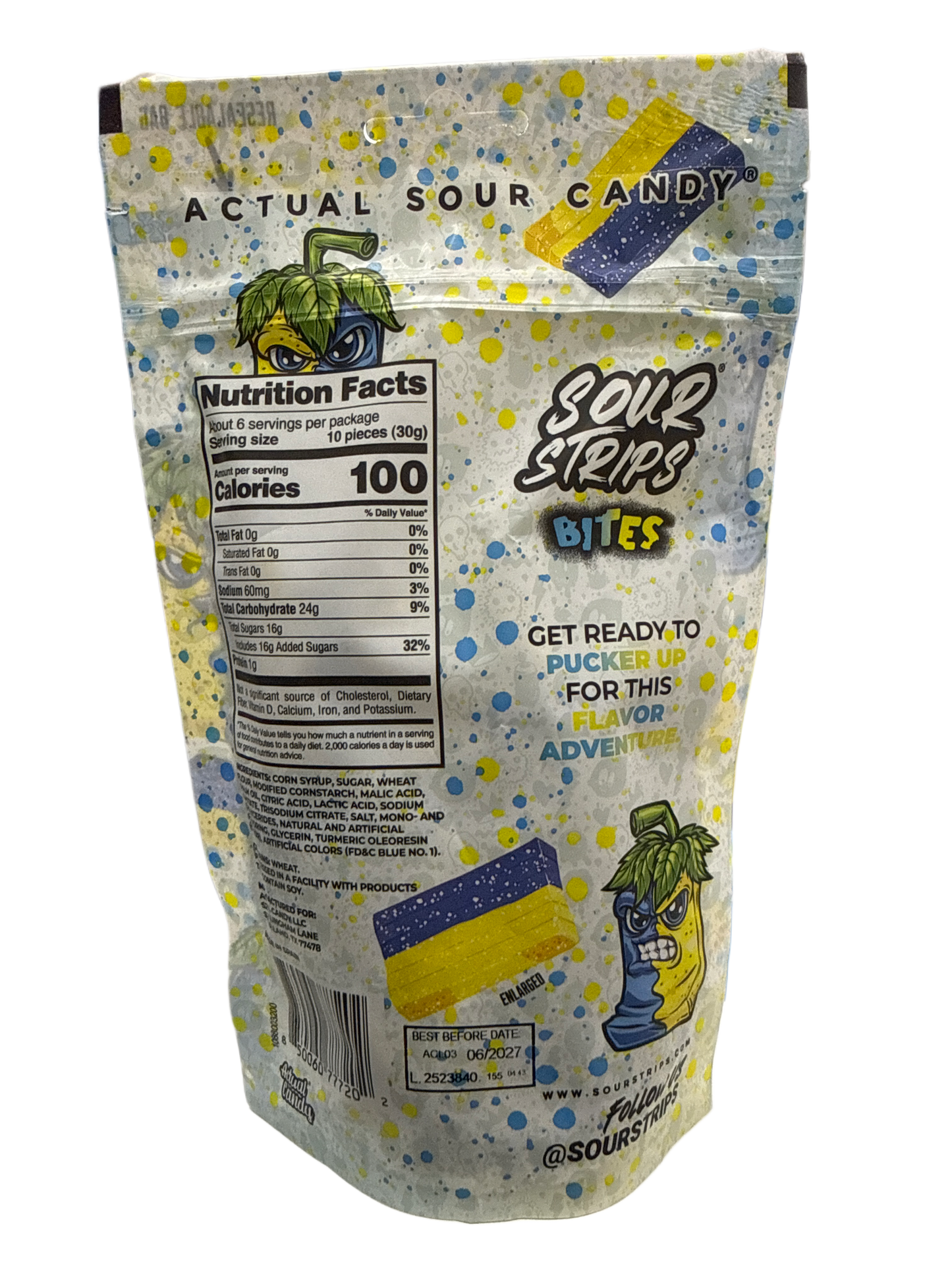 Sour Strip Bite BlueRazz Lemonade 180G - U.S Edition