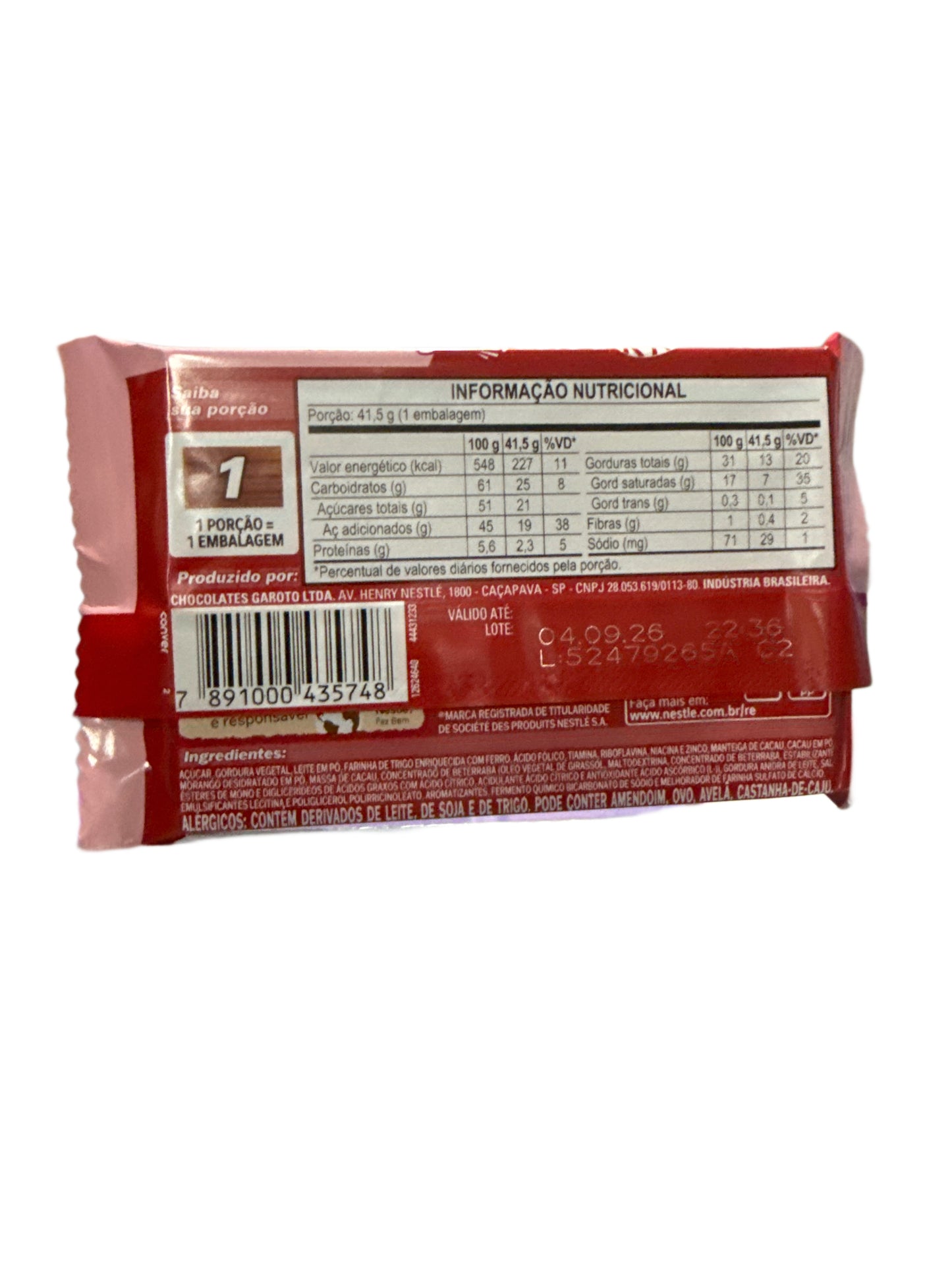 Kit Kat Strawberry 41.5G - Brazil Edition