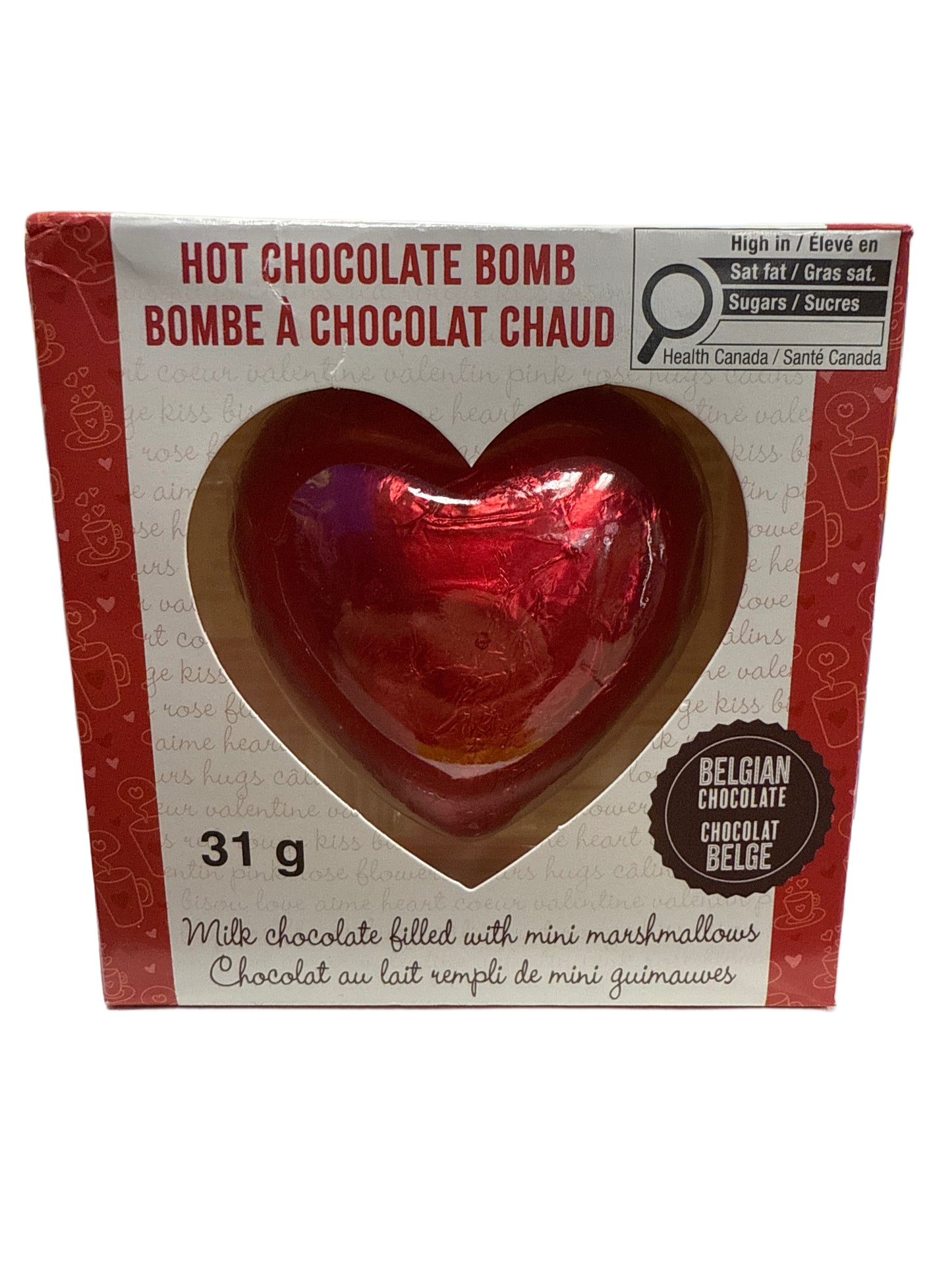 Valentinstag Heiße Belgische Schokoladenbombe 31G - Kanadische Ausgabe