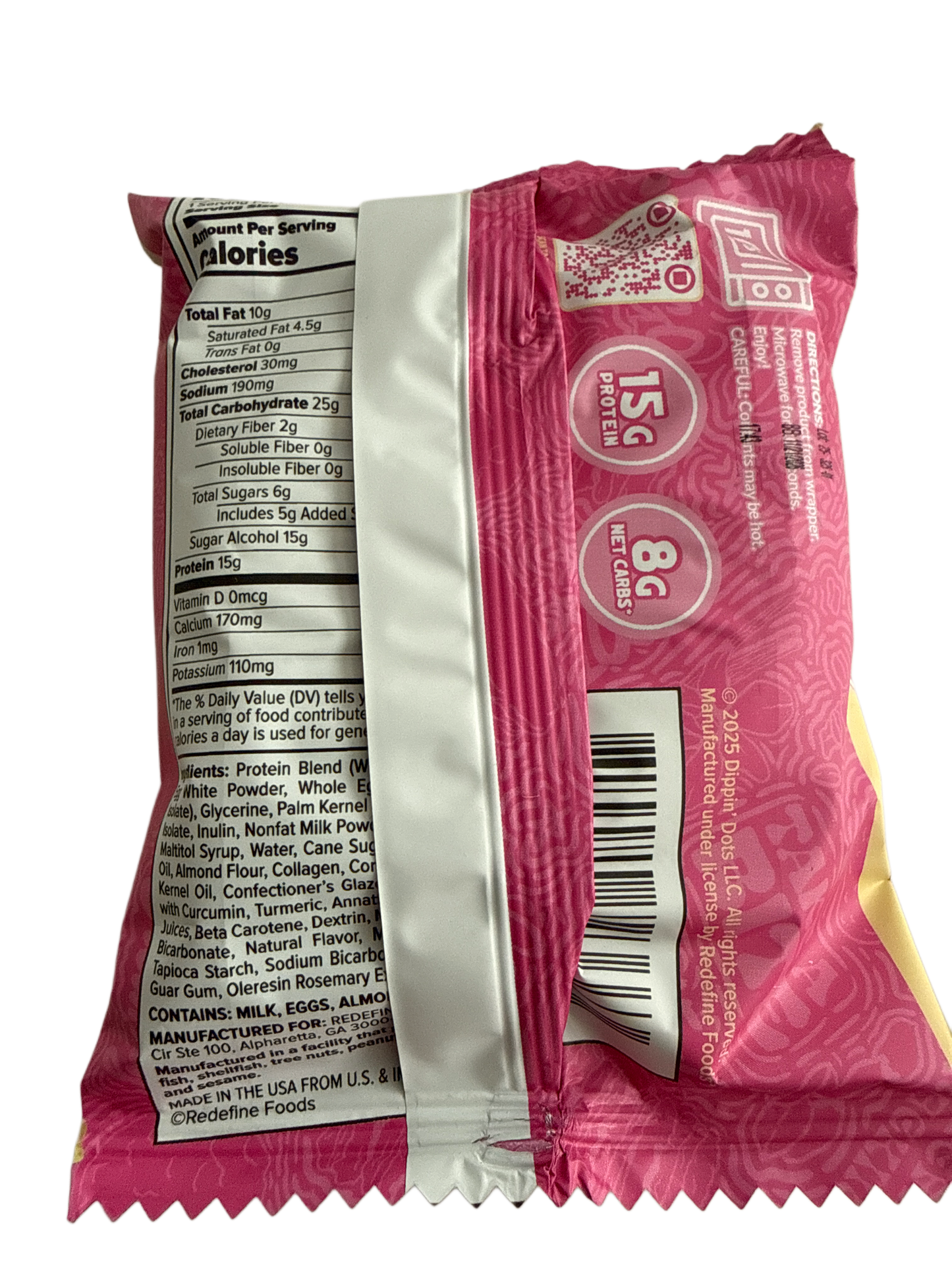 Dippin Dots 15 Gram Birthday Cake Protein Donut 75G - U.S Edition