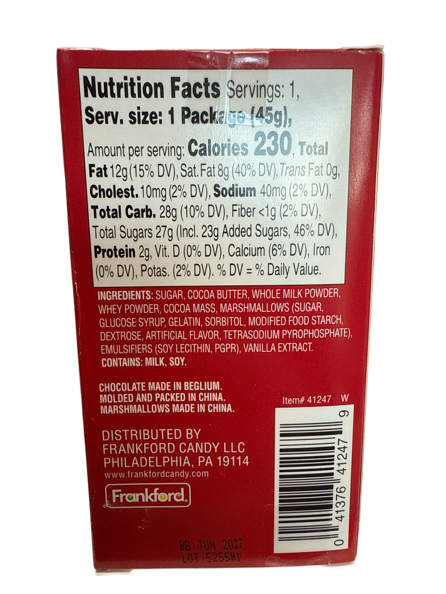 Frankford Weihnachts-Polarbär Belgische Heiße Schokolade Bombe 45G - U.S. Ausgabe