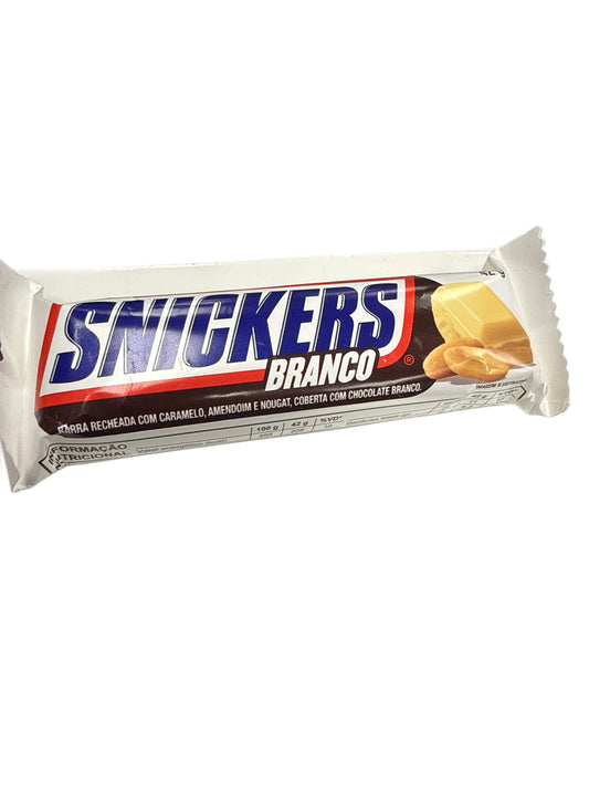Snickers Branco White Chocolate Peanut Bar 42G - Brazilian Edition