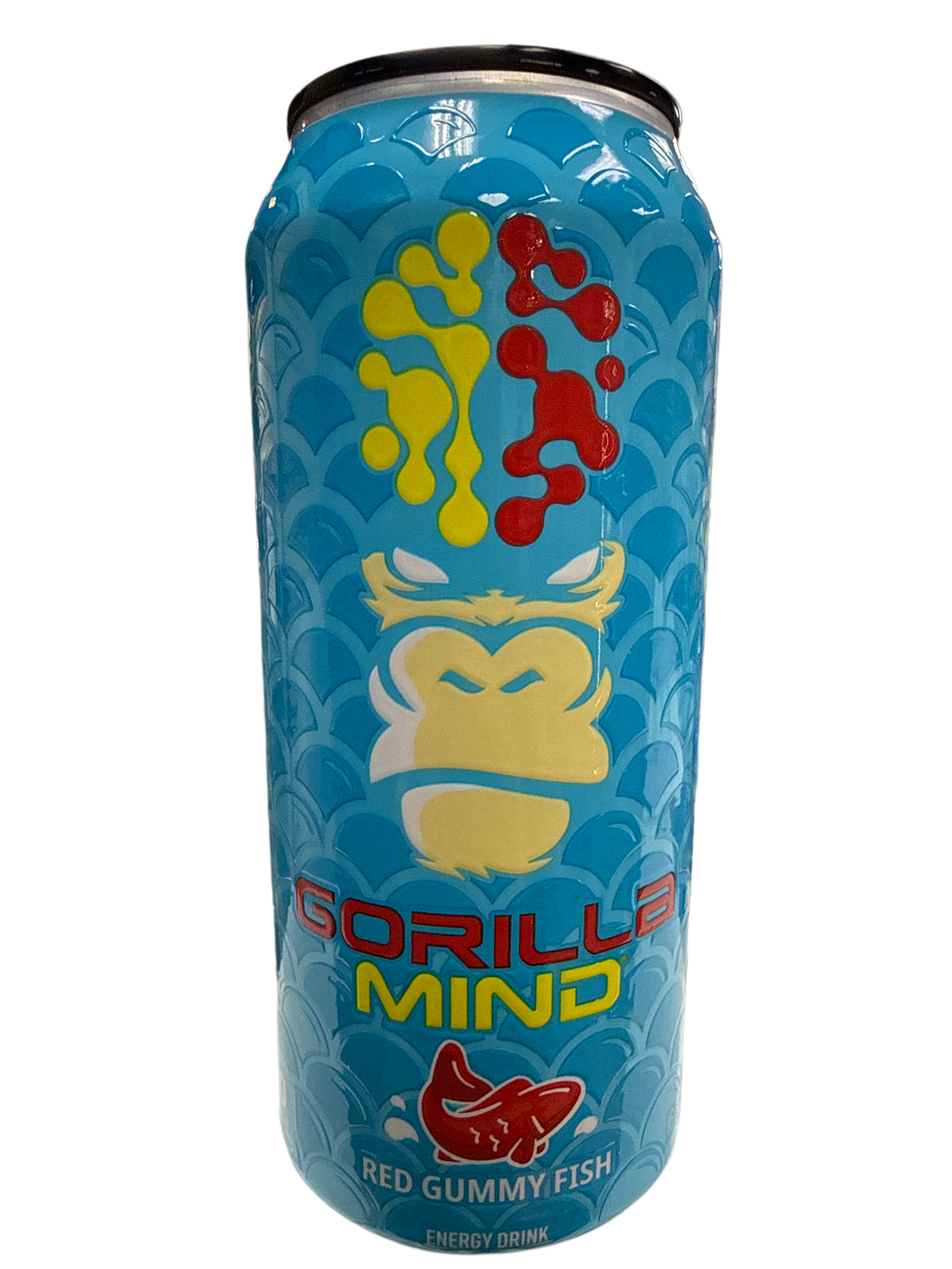 Bebida Energética de Gomitas de Pescado Roja Gorilla Minds 473ML - Edición EE. UU.