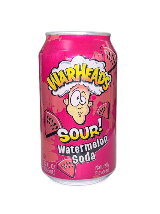 Warheads Sour Watermelon Soda - 355mL - Extreme Snacks