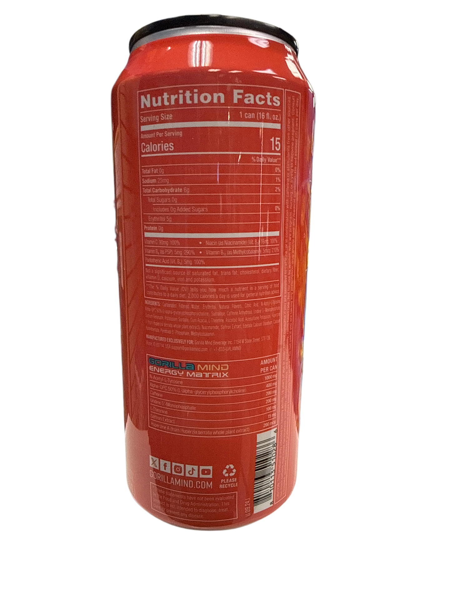 Gorilla Mind Mango Peach Flavor 473ML - International Edition