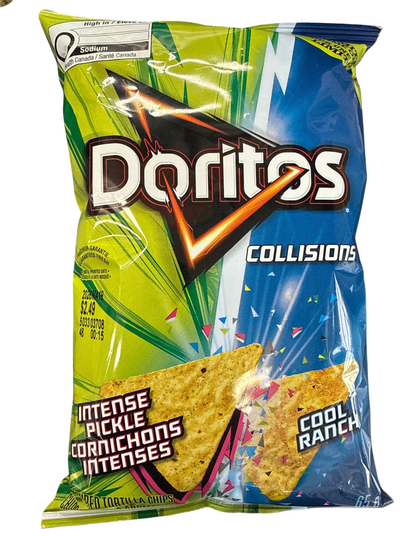 Doritos Collisions Intense Pickle And Cool Ranch 65G - Canadian Edition