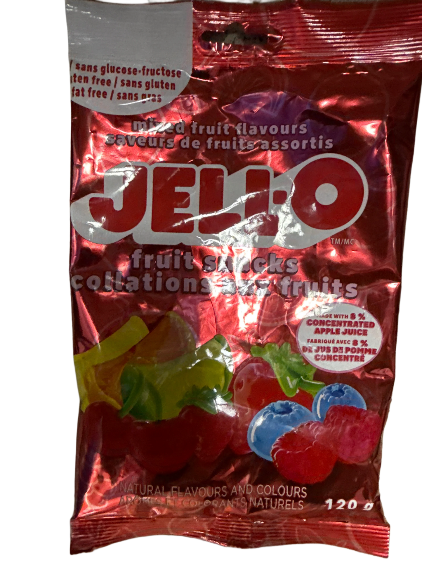 JELL-O Mixed Fruit Gummy Candy 120G - Canadian Edition