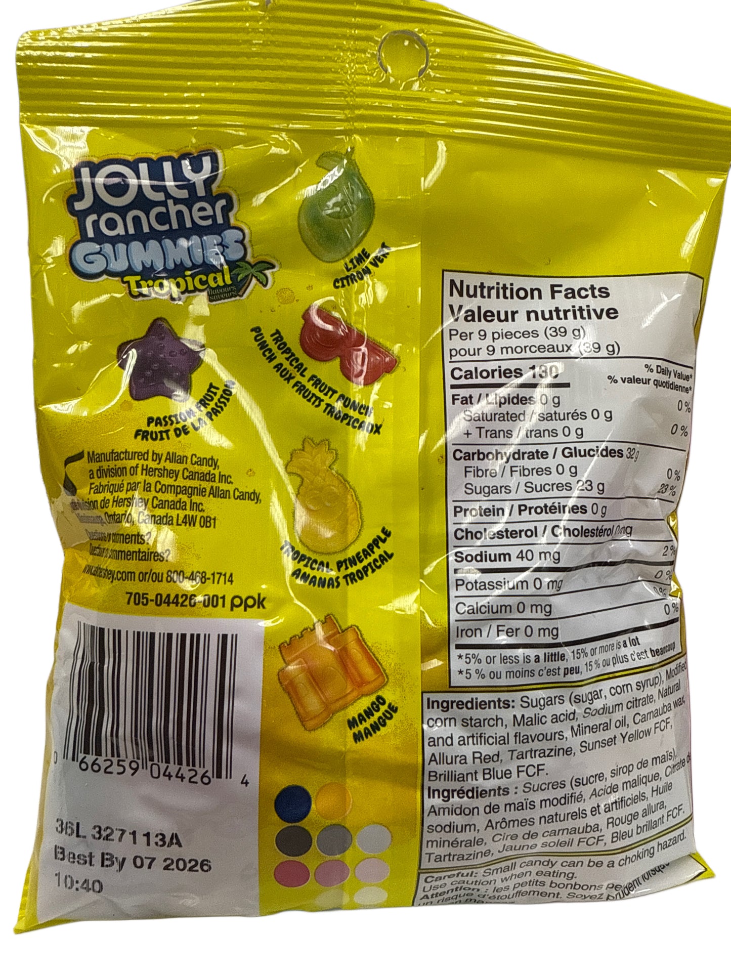 Jolly Rancher Fruchtgummis Tropischer Geschmack 182G - Kanadische Ausgabe