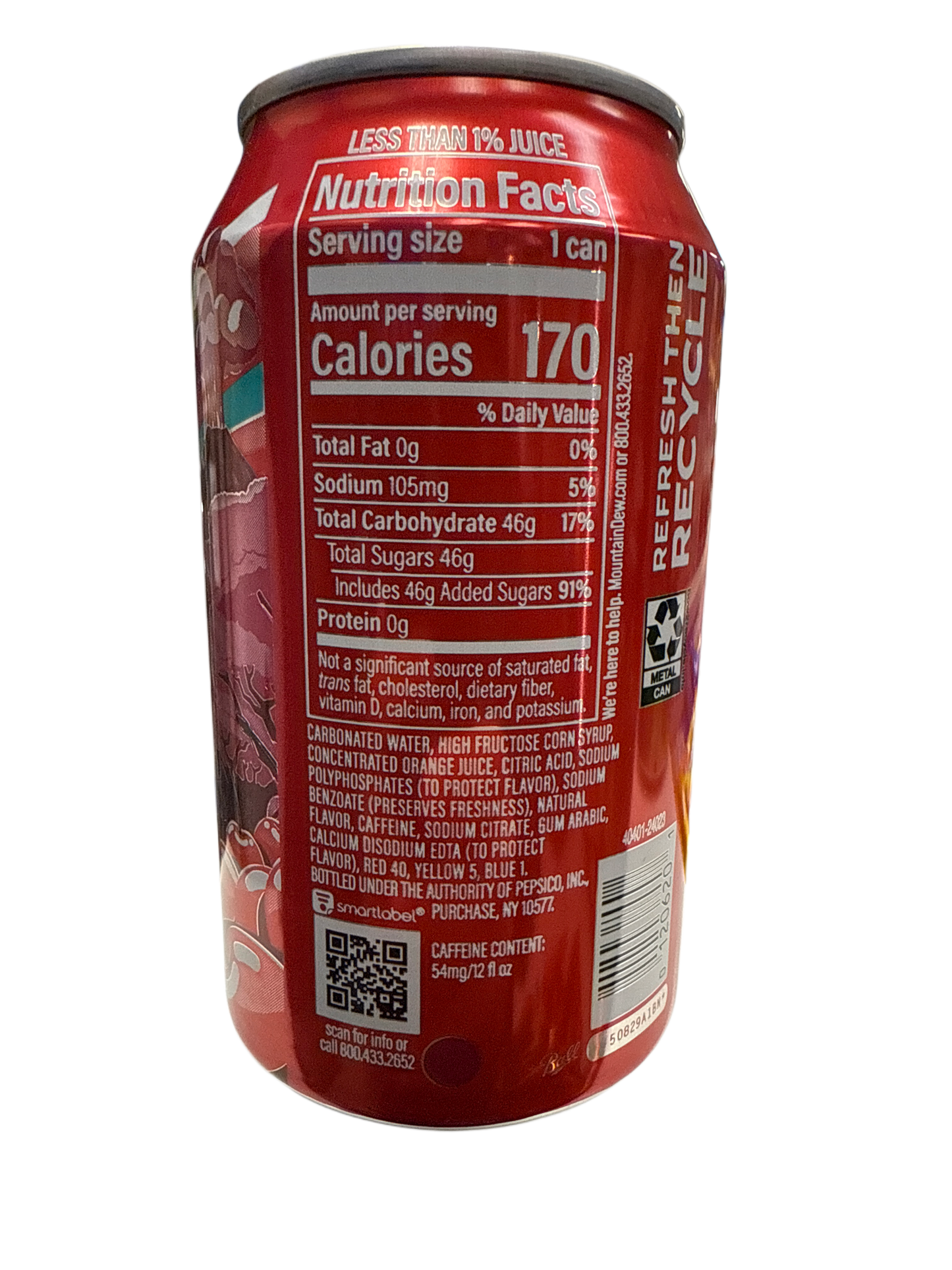 Mountain Dew Code Red Burk 355ML