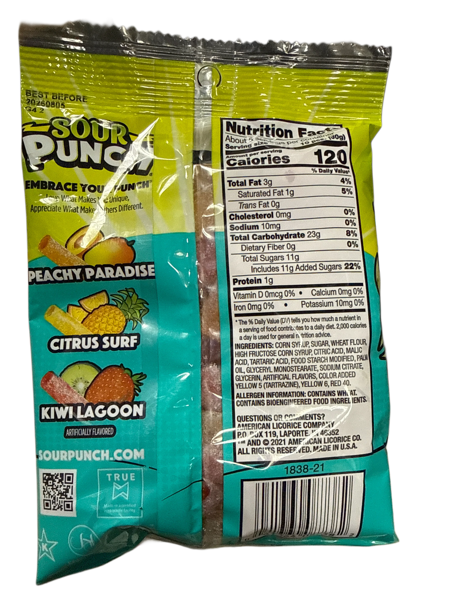Sour Punch Bites Miscela Tropicale 142G - Edizione USA