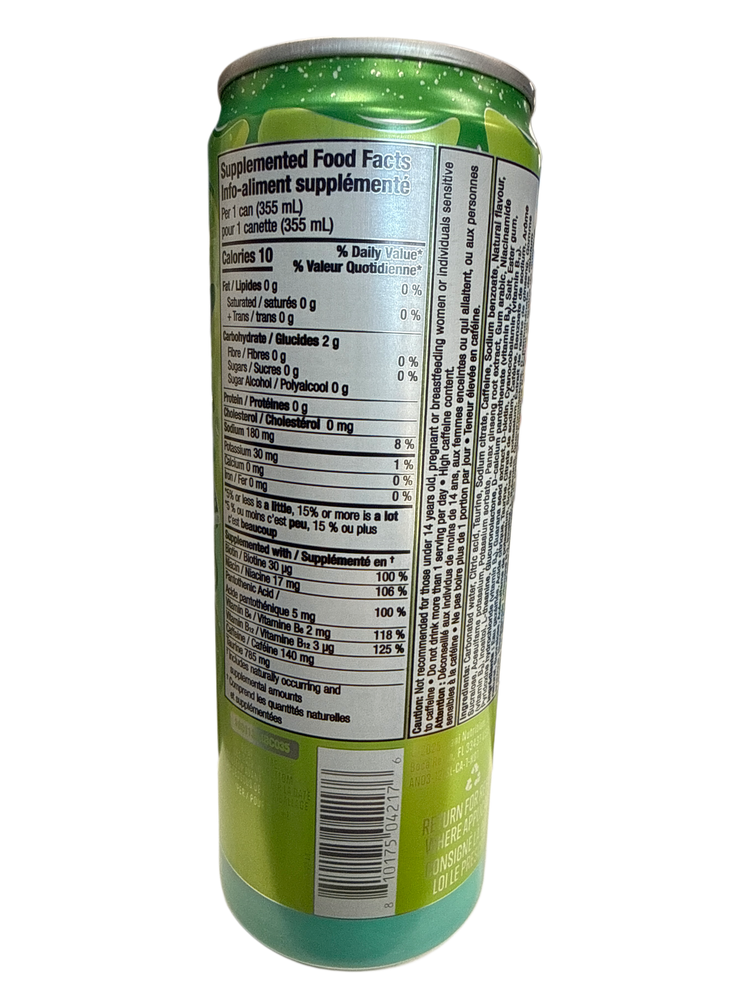 Alani Nu Zero Sugar Lime Slush Energy Drink 355ML - Canadian Edition